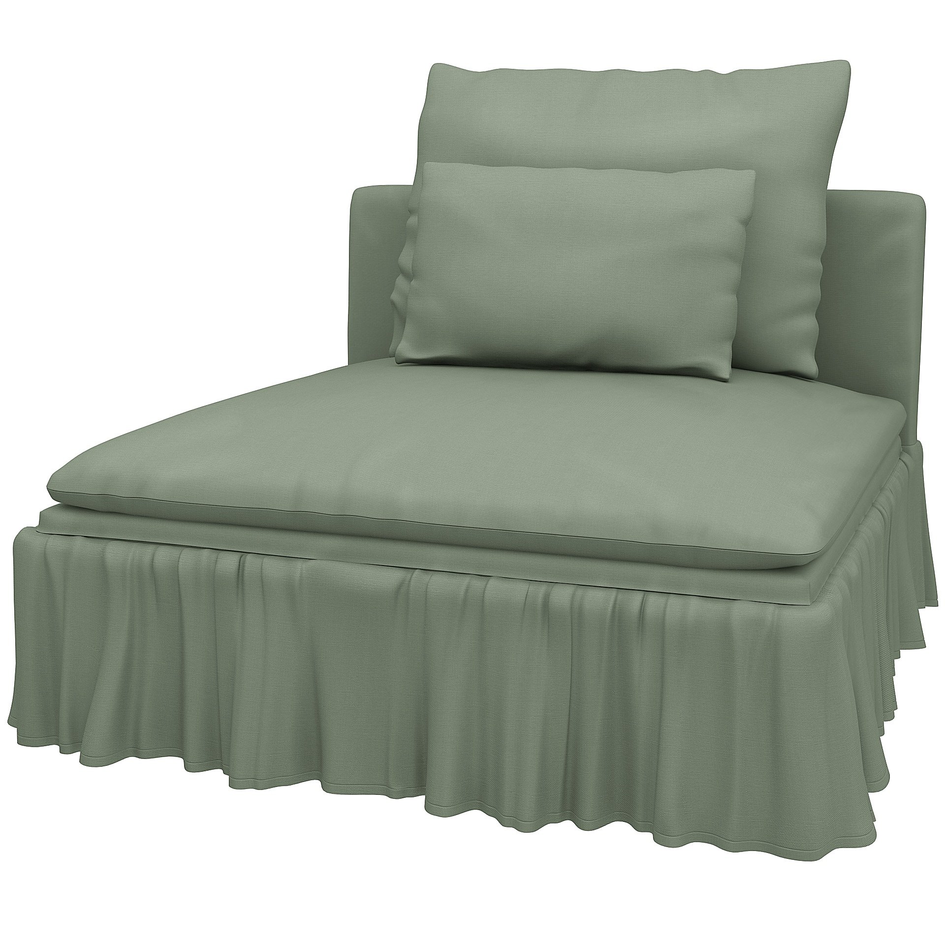 IKEA - Soderhamn 1 seat section cover Maximalist Fit, Seagrass, Cotton - Bemz