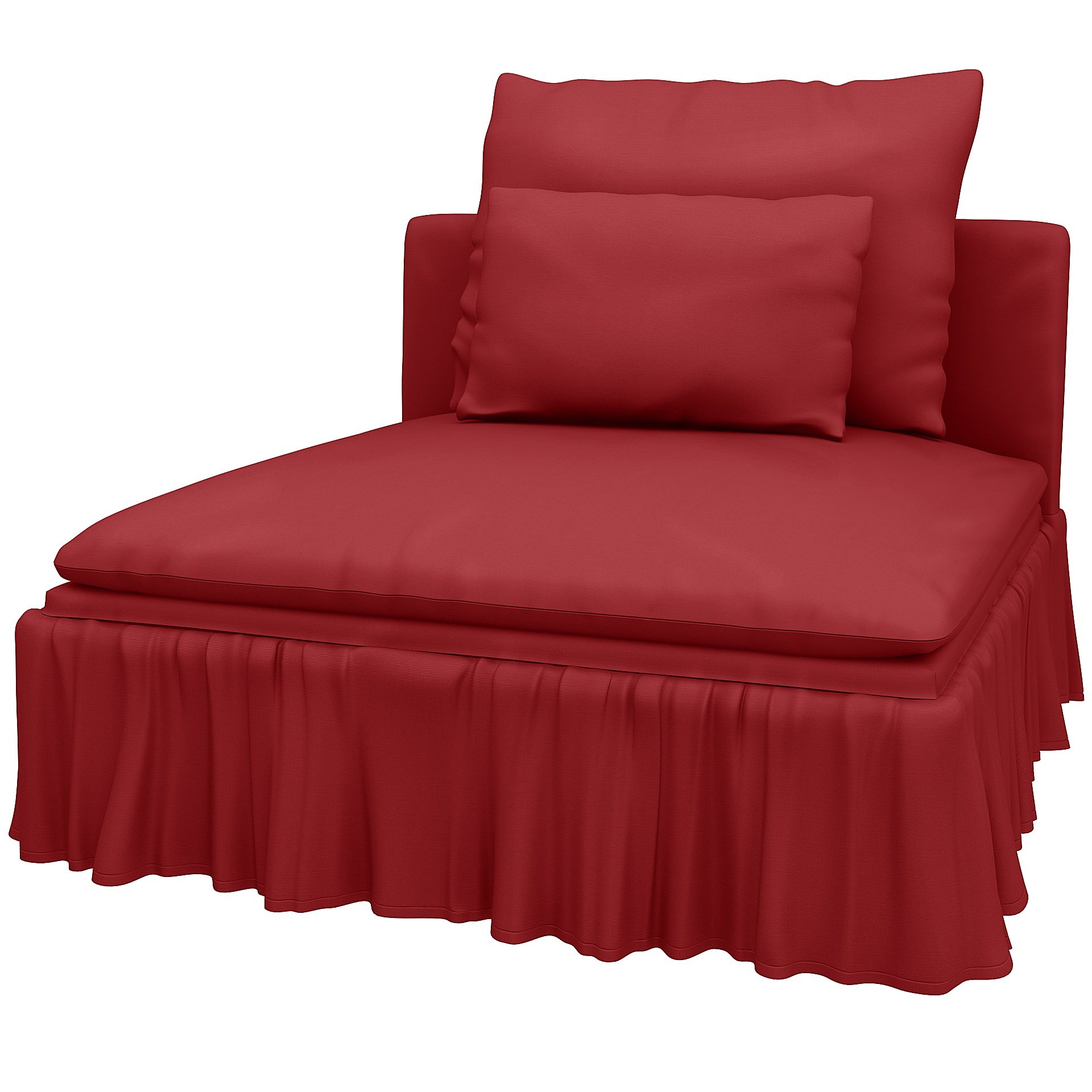 IKEA - Soderhamn 1 seat section cover Maximalist Fit, Scarlet Red, Cotton - Bemz