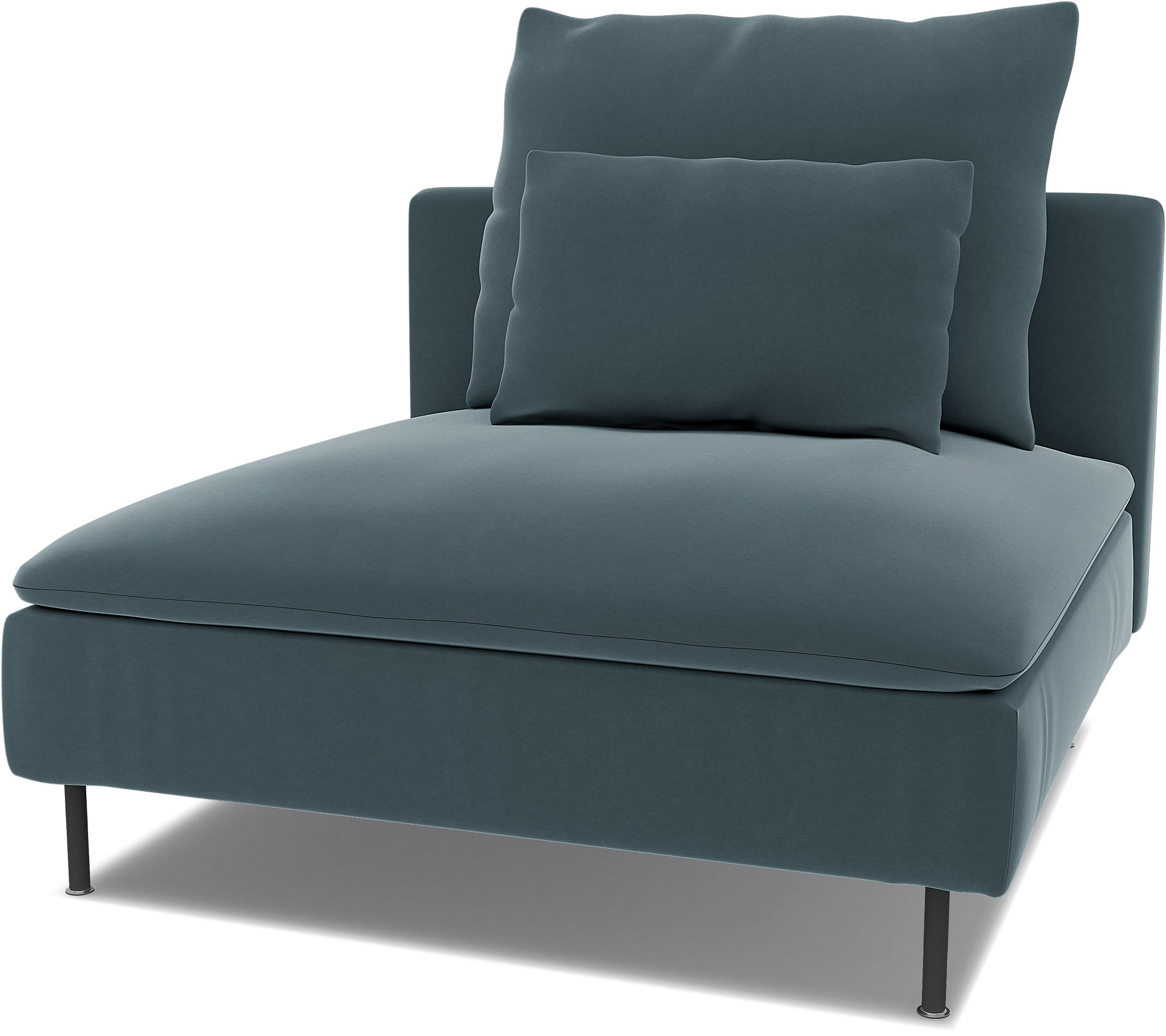 Spare backrest cover for SÖDERHAMN 1 SEAT SECTION , Duck Egg, Velvet - Bemz