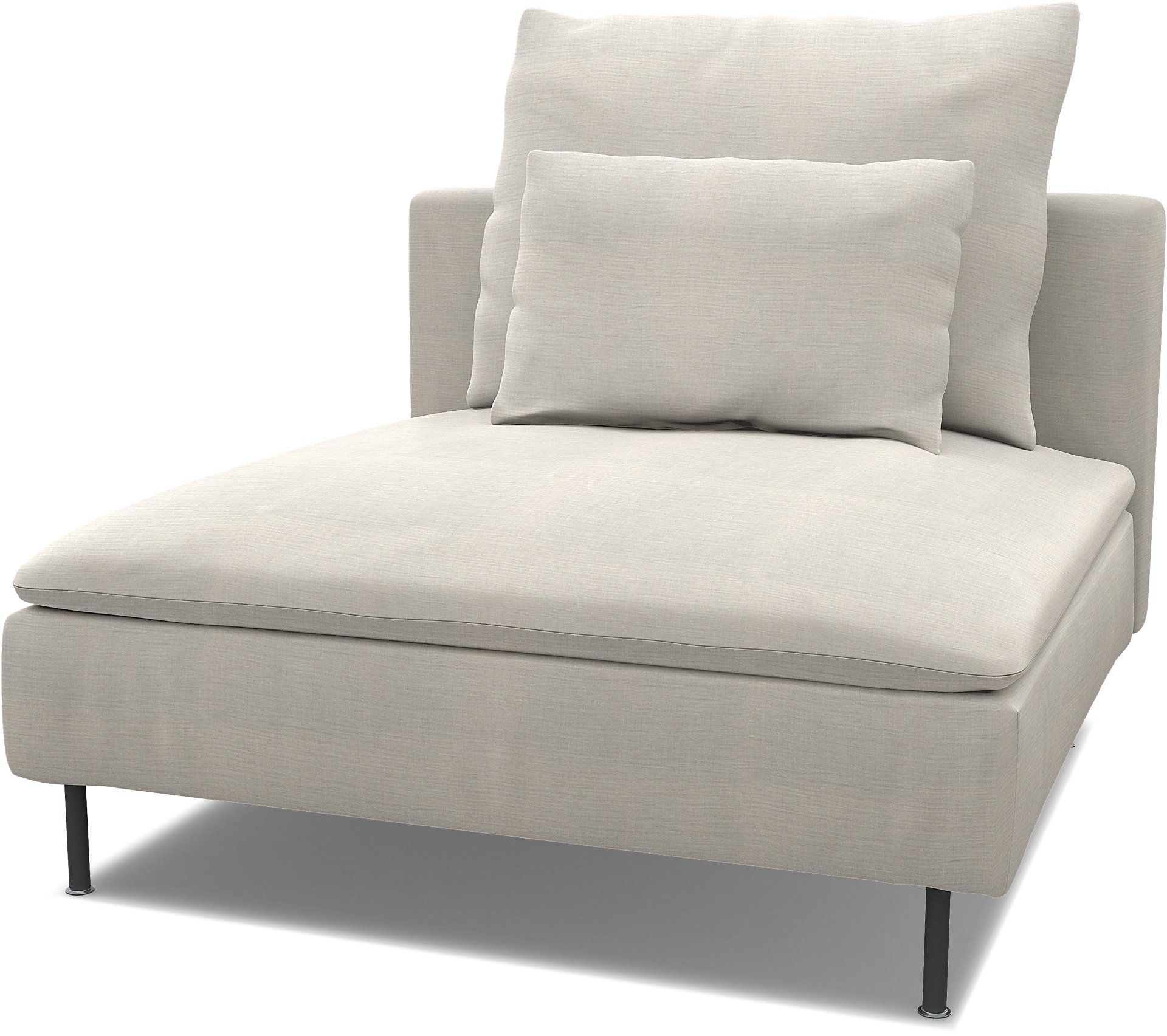 Spare back cushion cover for SODERHAMN 1 SEAT SECTION, Soft White, Linen - Bemz
