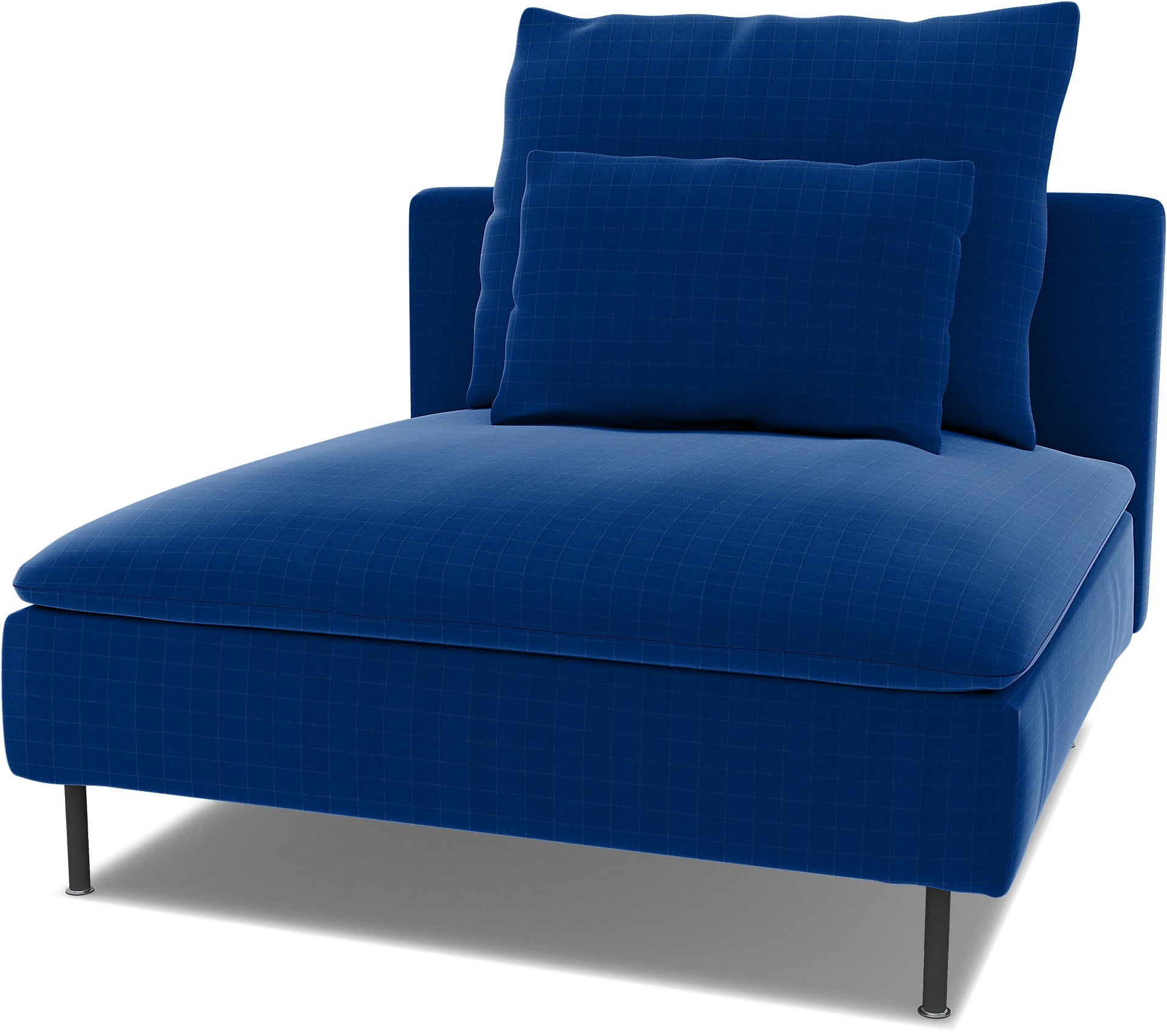 Spare back cushion cover for SODERHAMN 1 SEAT SECTION, Lapis Blue, Velvet - Bemz