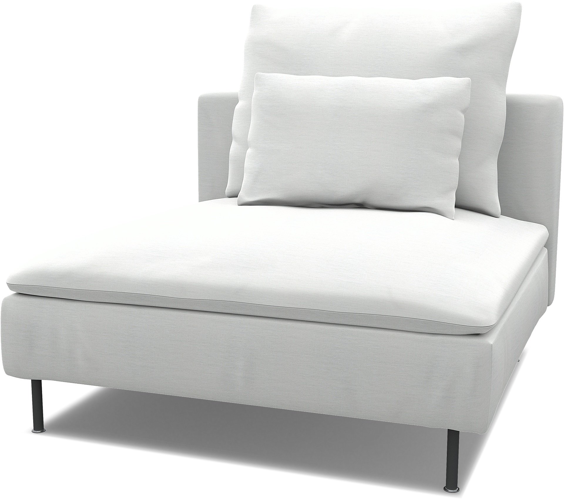 Spare back cushion cover for SODERHAMN 1 SEAT SECTION, White, Linen - Bemz