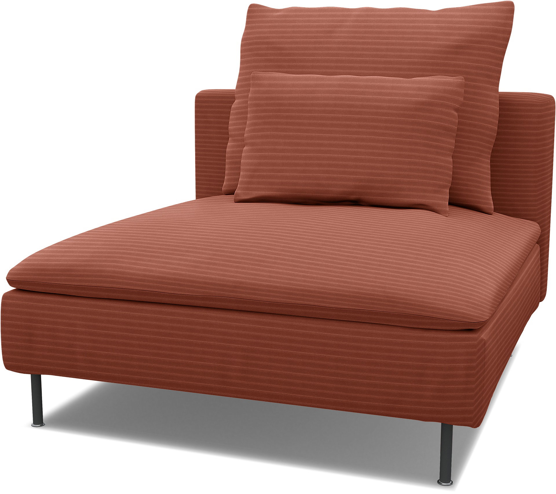Ersatzbezug für Sitzkissen des 1er-Elementes Söderhamn, Retro Pink, Cord - Bemz