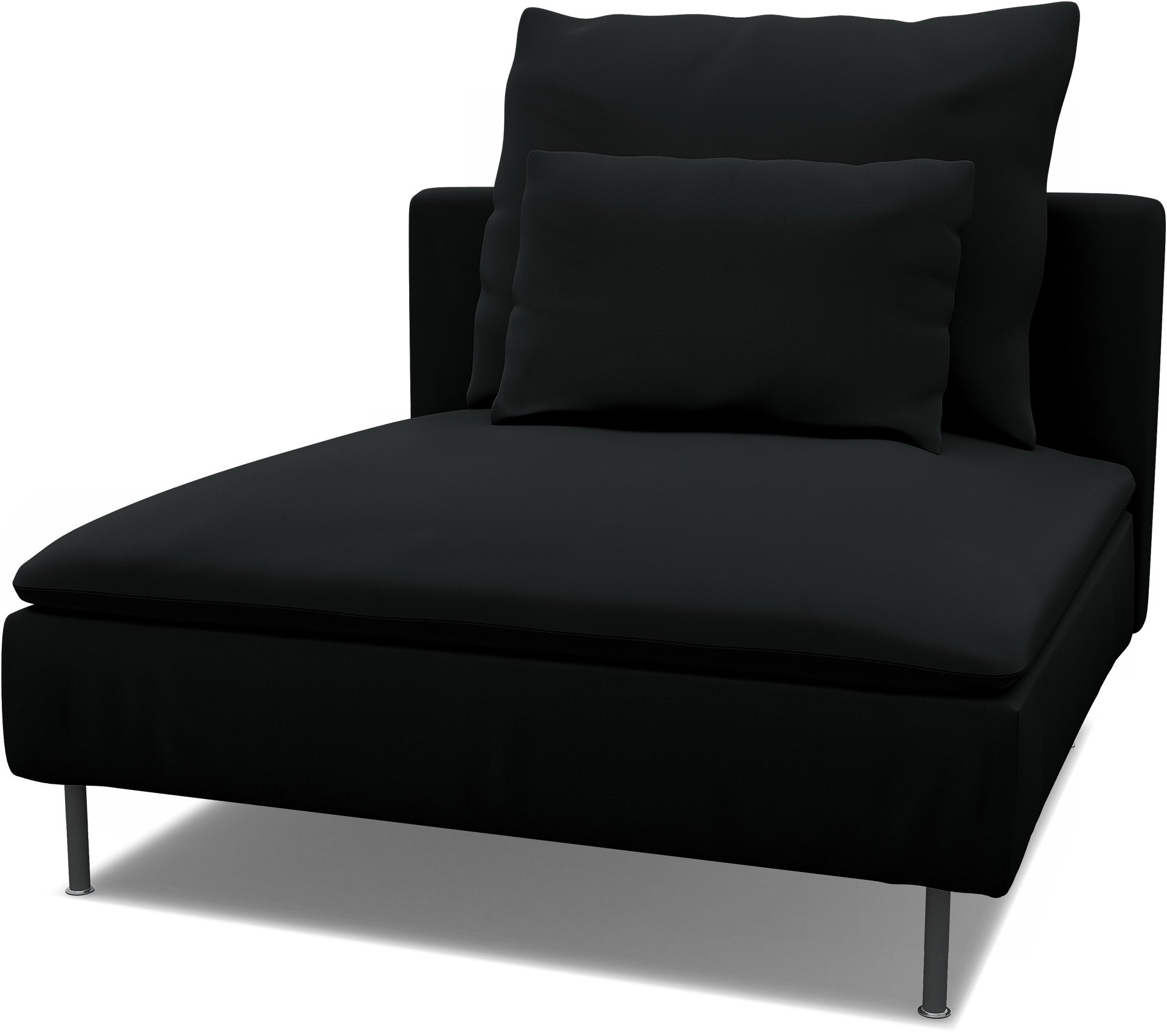 Spare seat cushion cover for SODERHAMN 1 SEAT SECTION , Jet Black, Cotton - Bemz