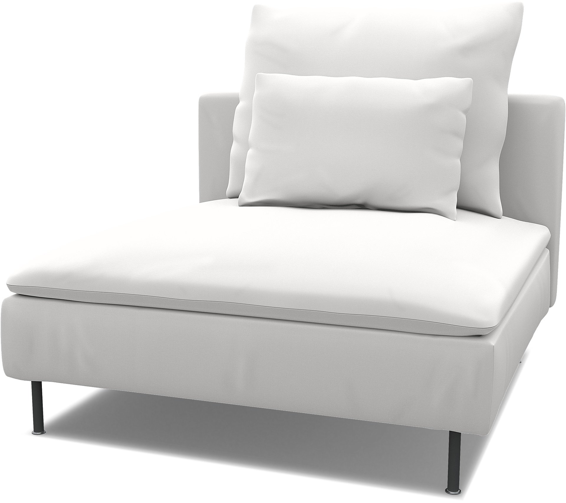 Spare seat cushion cover for SODERHAMN 1 SEAT SECTION , Absolute White, Cotton - Bemz
