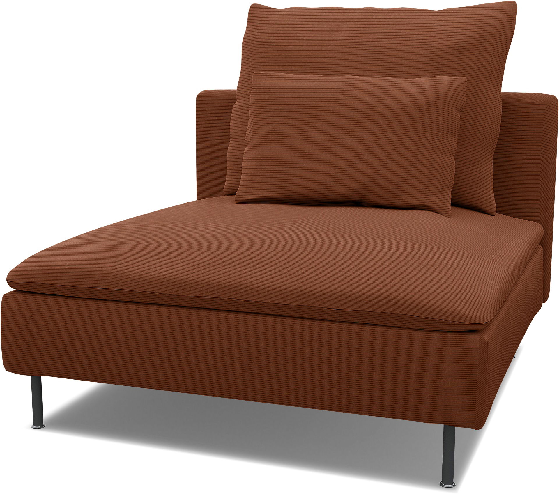 Extra överdragsdel för sittkudde till Söderhamn 1-sittssektion, Rustic Rouge, Manchester - Bemz