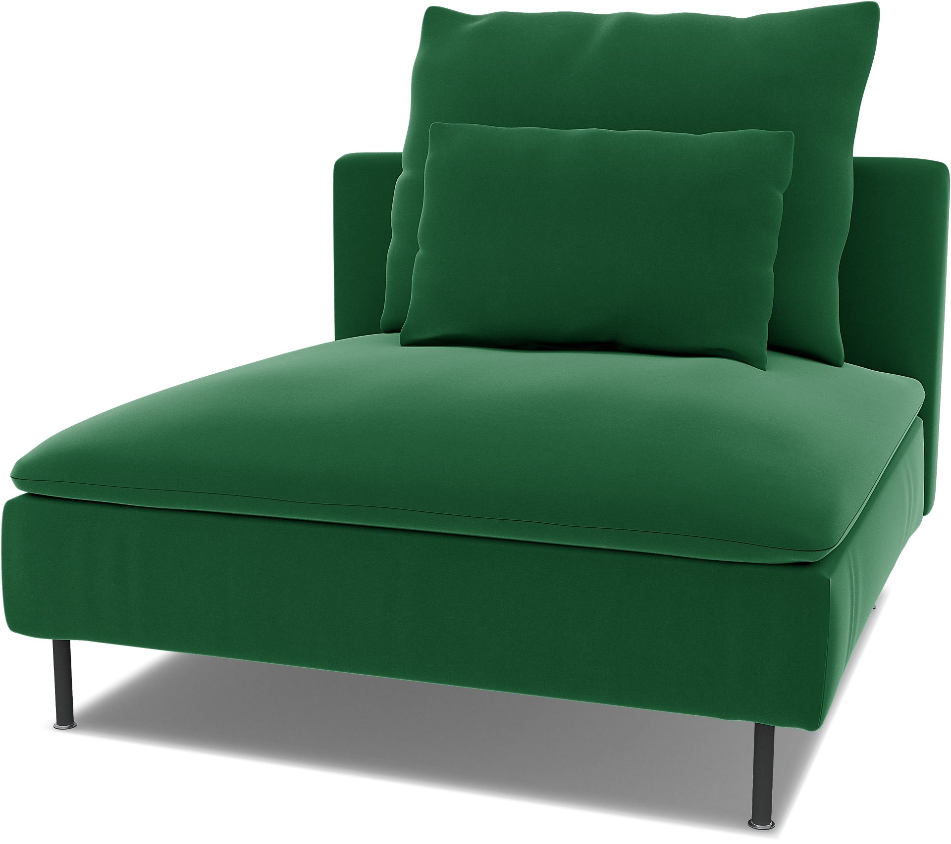 Spare seat cushion cover for SODERHAMN 1 SEAT SECTION , Abundant Green, Velvet - Bemz