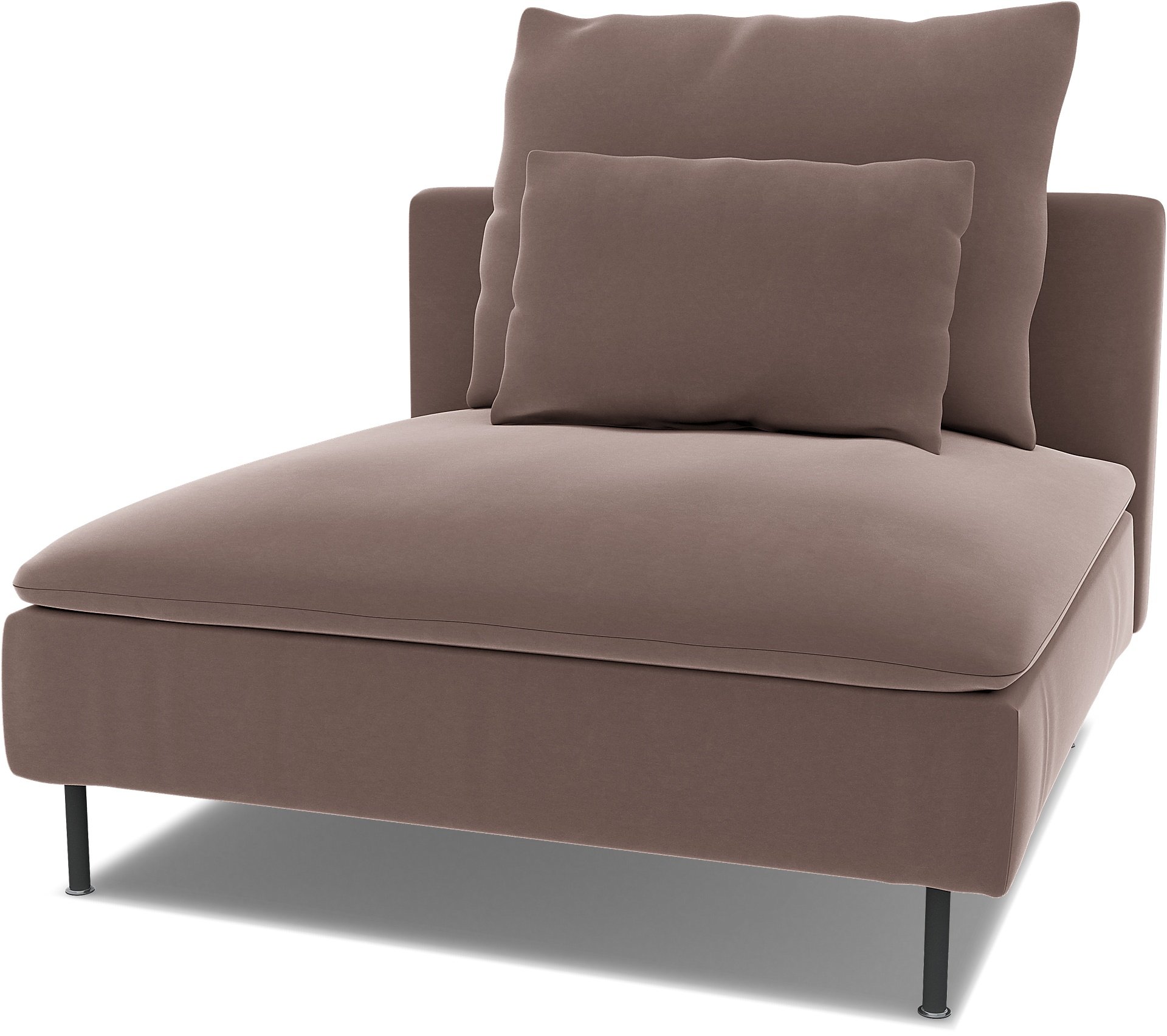Spare seat cushion cover for SODERHAMN 1 SEAT SECTION , Lavender, Velvet - Bemz