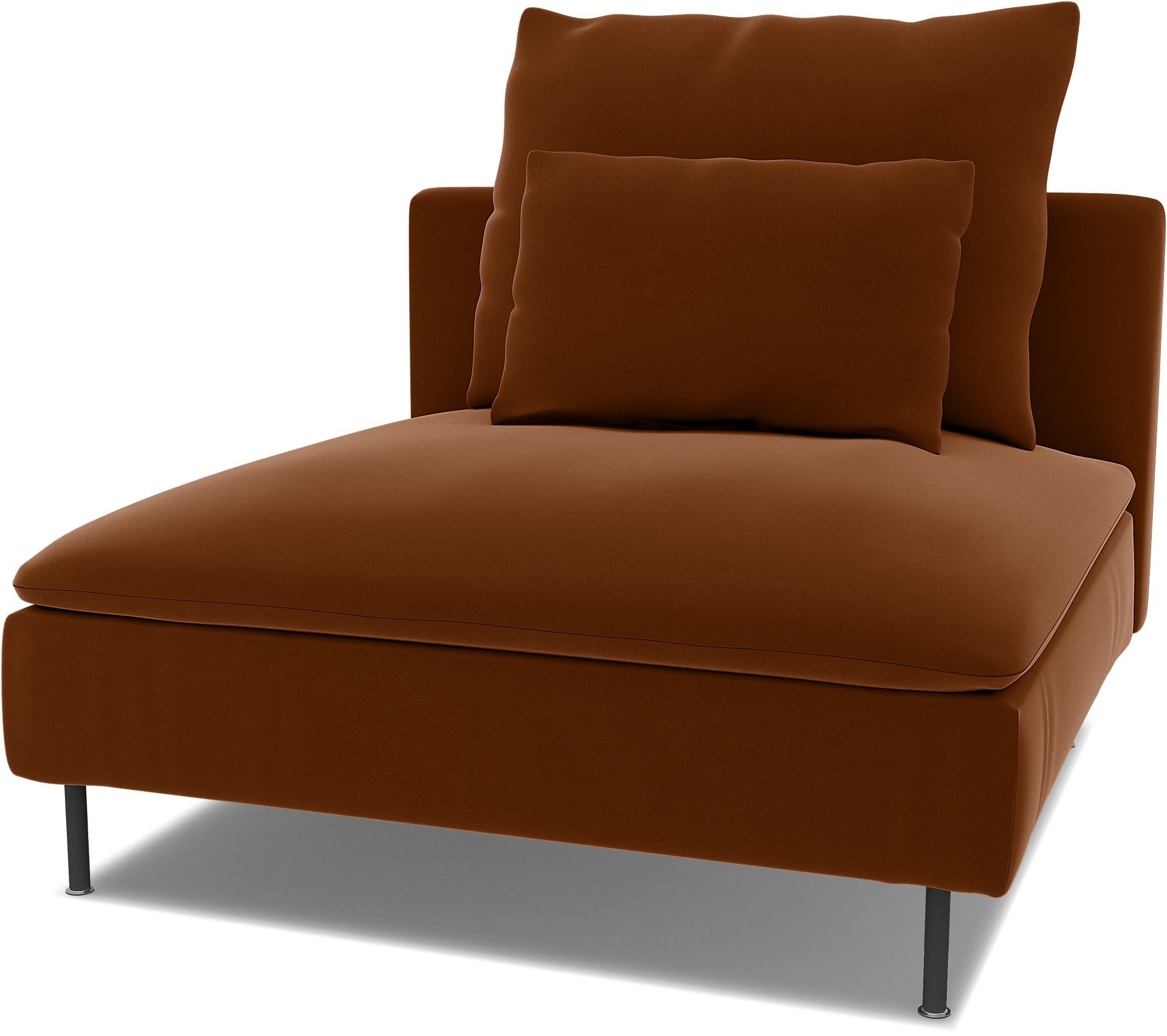 Spare seat cushion cover for SODERHAMN 1 SEAT SECTION , Cinnamon, Velvet - Bemz