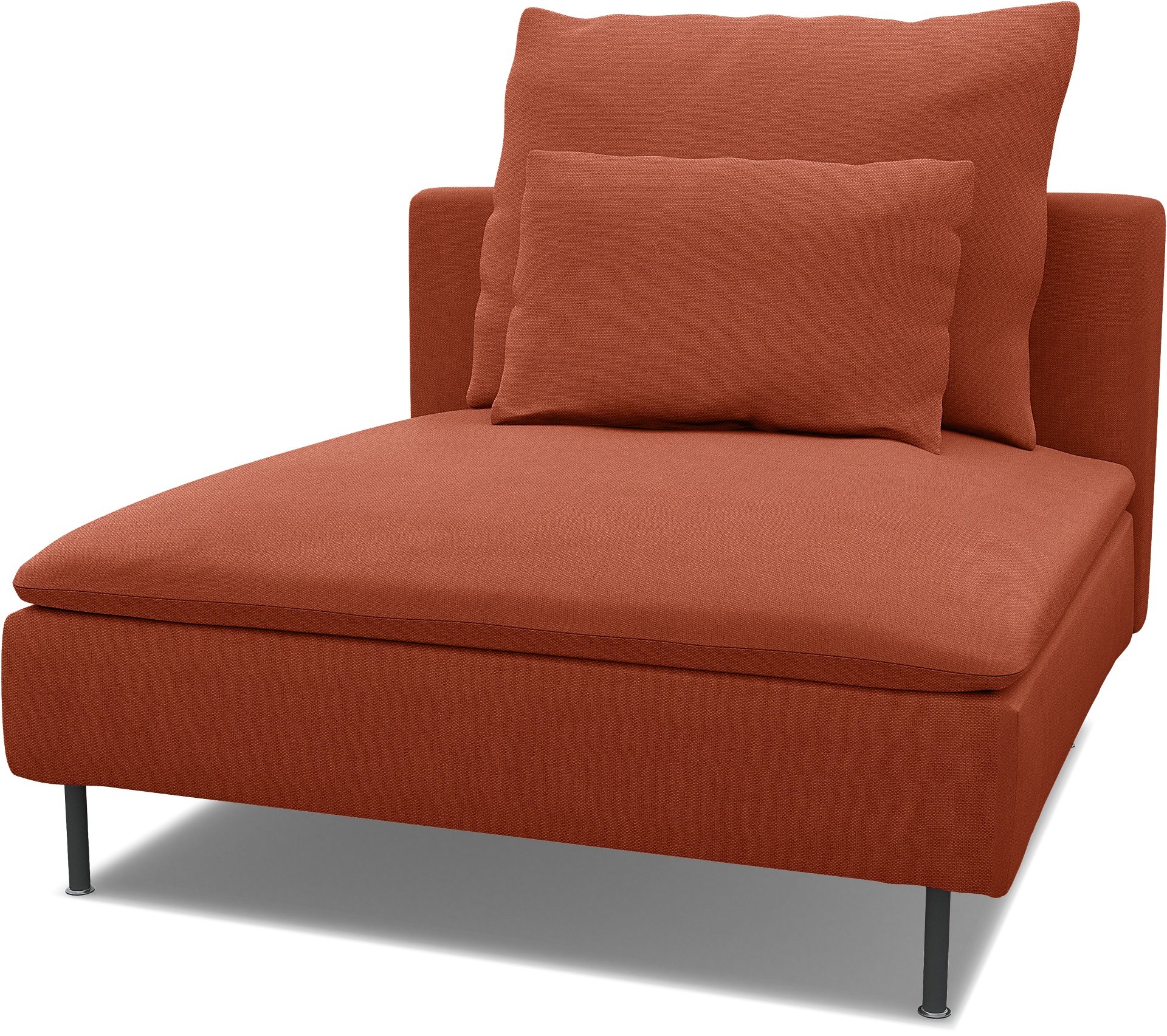 Spare seat cushion cover for SODERHAMN 1 SEAT SECTION , Burnt Orange, Linen - Bemz