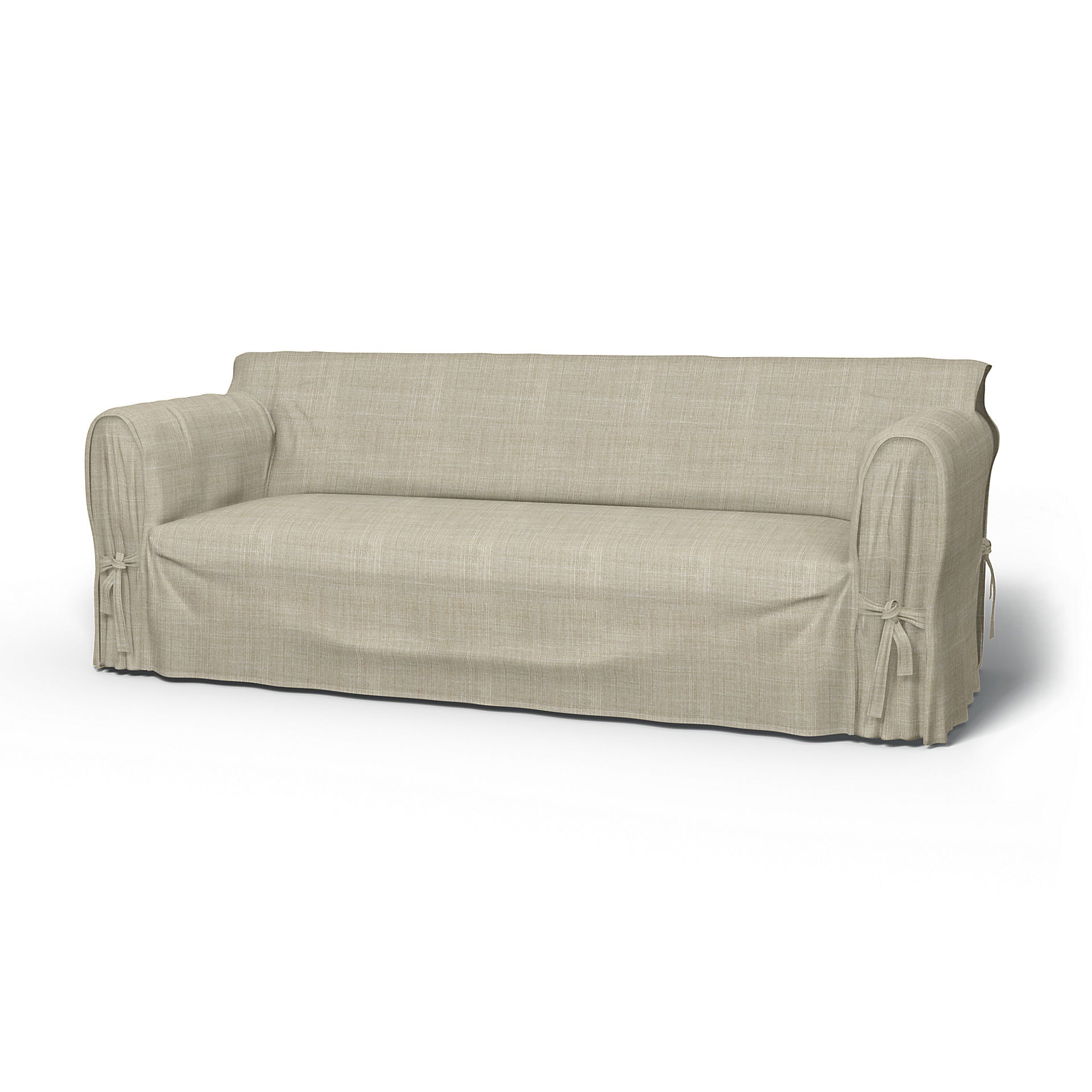 IKEA - Överdrag Multi Fit till 3-sitssoffa, Sand Beige, BOUCLÉ & TEXTUR - Bemz