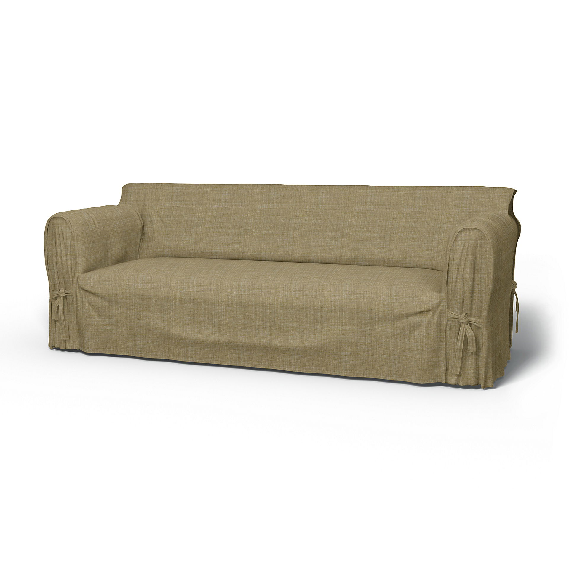 IKEA - Överdrag Multi Fit till 3-sitssoffa, Dusty Yellow, BOUCLÉ & TEXTUR - Bemz