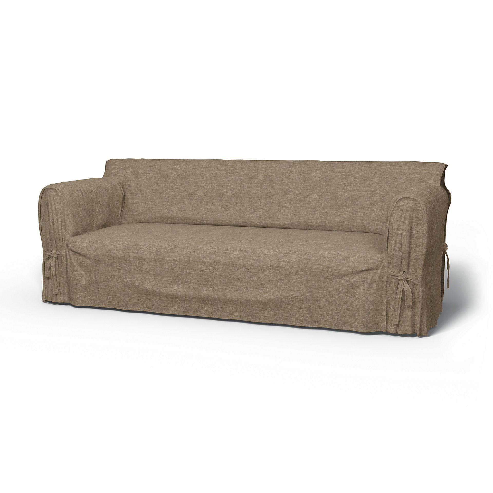 IKEA - Multi Fit 3 Seater Sofa Cover, Camel, Bouclé & Texture - Bemz