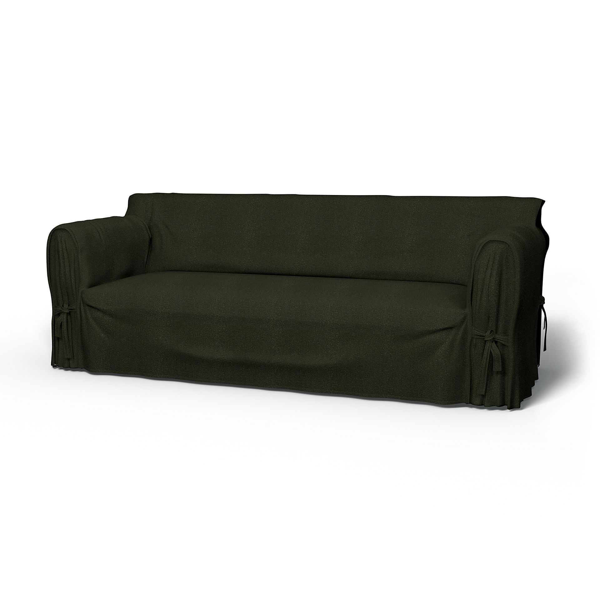 IKEA - Multi Fit 3 Seater Sofa Cover, Dark Moss Green, BEMZ NATURE'S PALETTE COLLECTION - Bemz