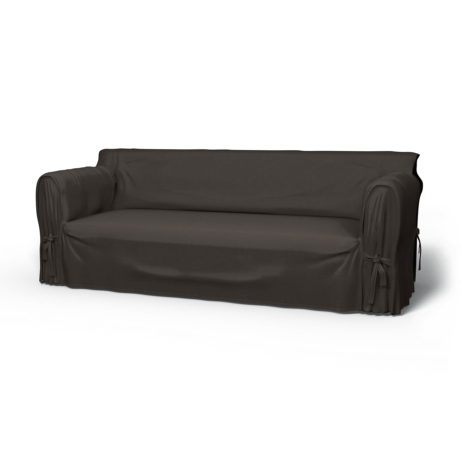 IKEA - Multi Fit 3 Seater Sofa Cover, Licorice, Velvet - Bemz