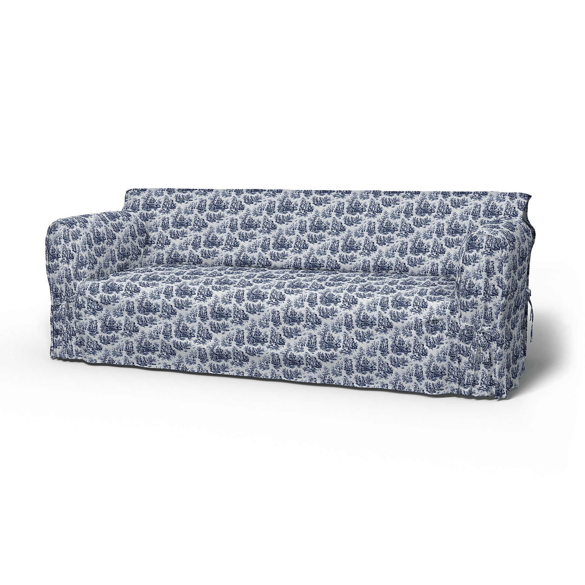 IKEA - Överdrag Multi Fit till 3-sitssoffa, Dark Blue, BOUCLÉ & TEXTUR - Bemz