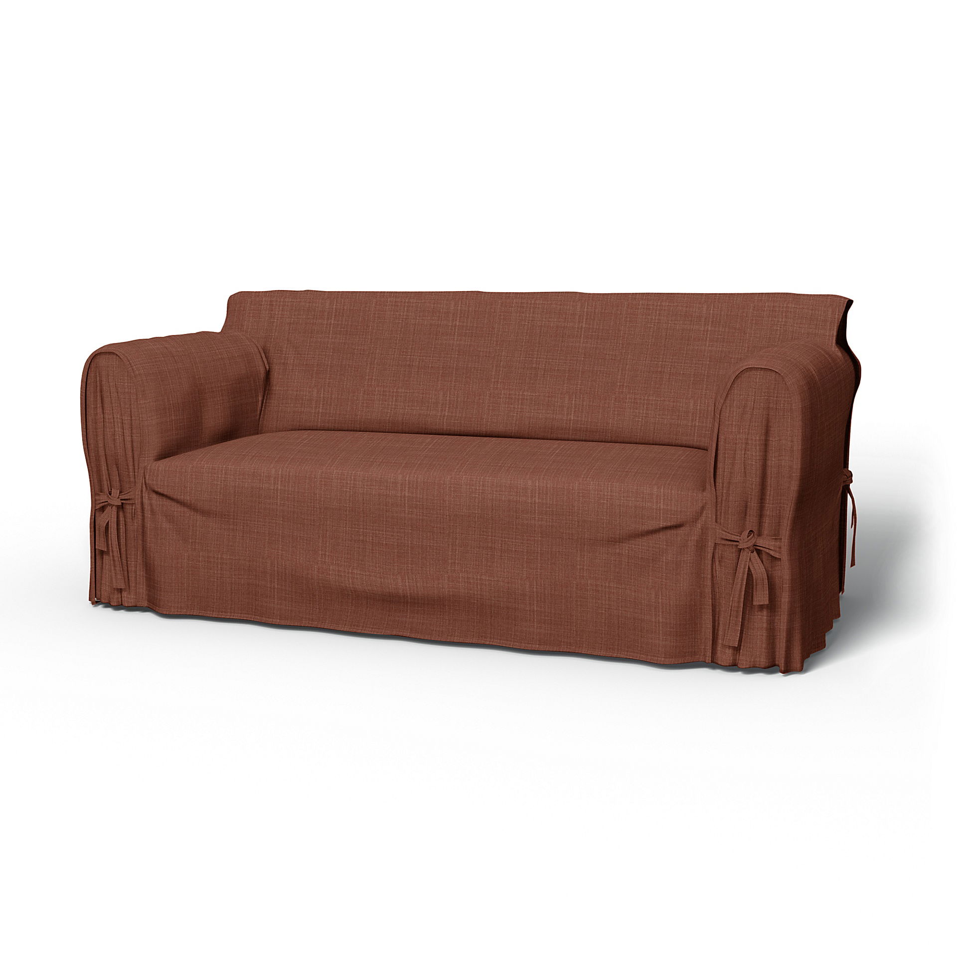 IKEA - Överdrag Multi Fit till 2,5-sitssoffa, Rust, BOUCLÉ & TEXTUR - Bemz