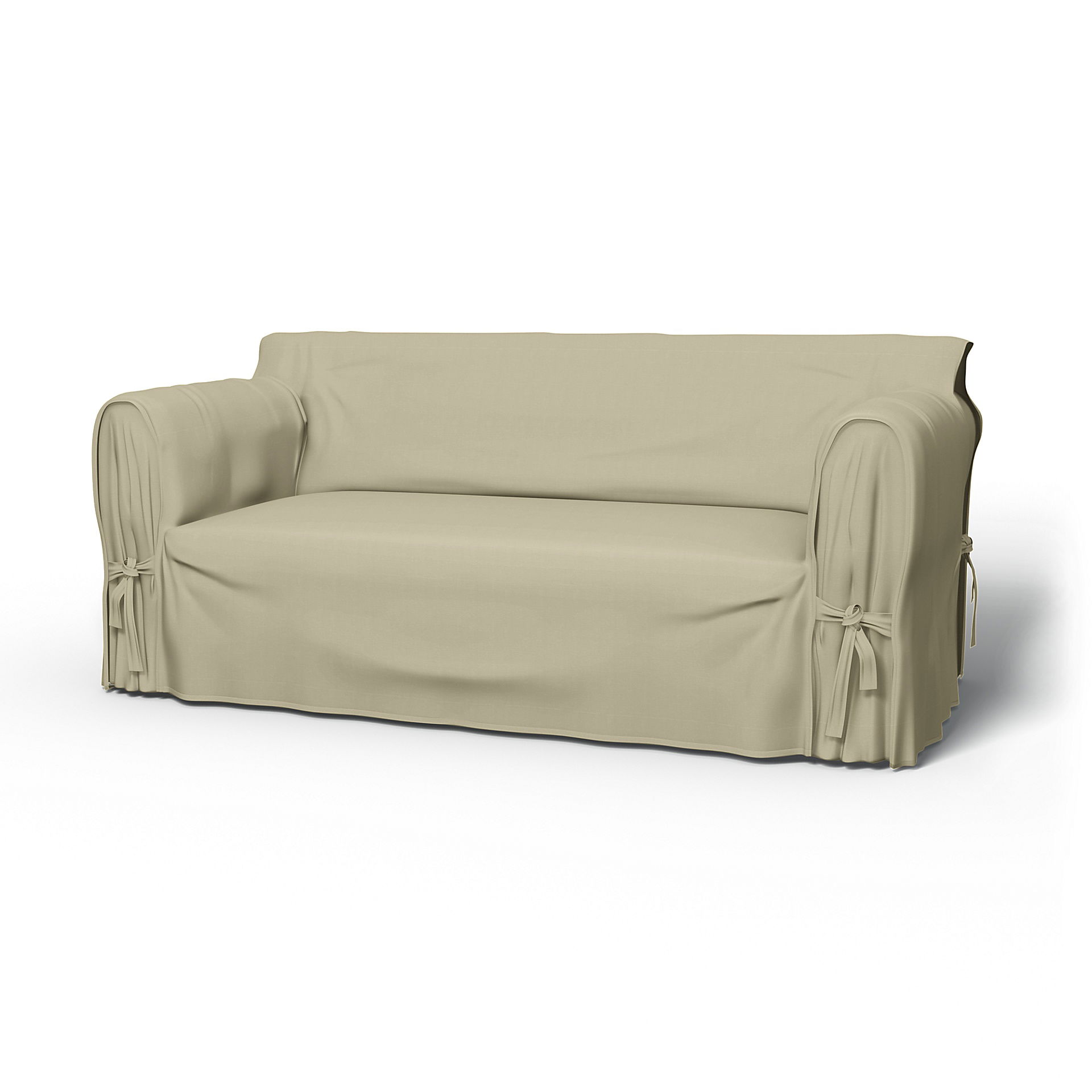 IKEA - Överdrag Multi Fit till 2,5-sitssoffa, Sand Beige, Bomull - Bemz