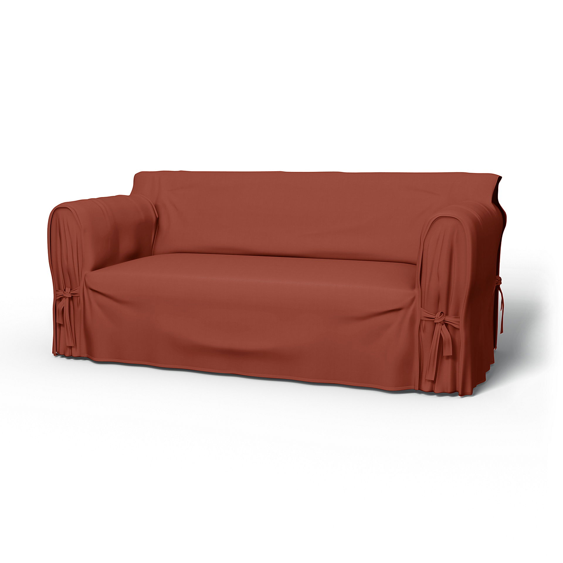 IKEA - Överdrag Multi Fit till 2,5-sitssoffa, Burnt Orange, Bomull - Bemz