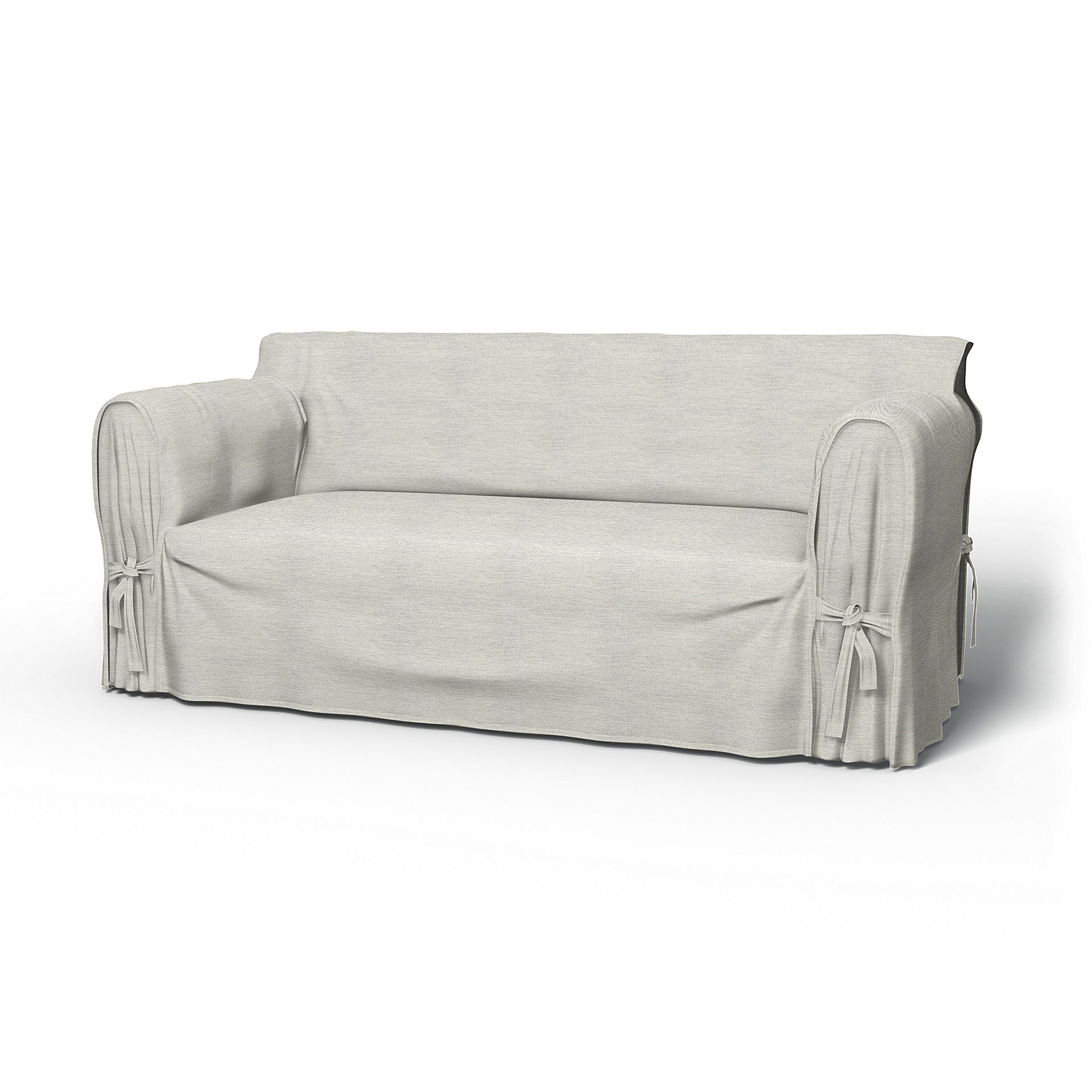 IKEA - Multi Fit 2.5 Seater Sofa Cover, Silver Grey, Cotton - Bemz