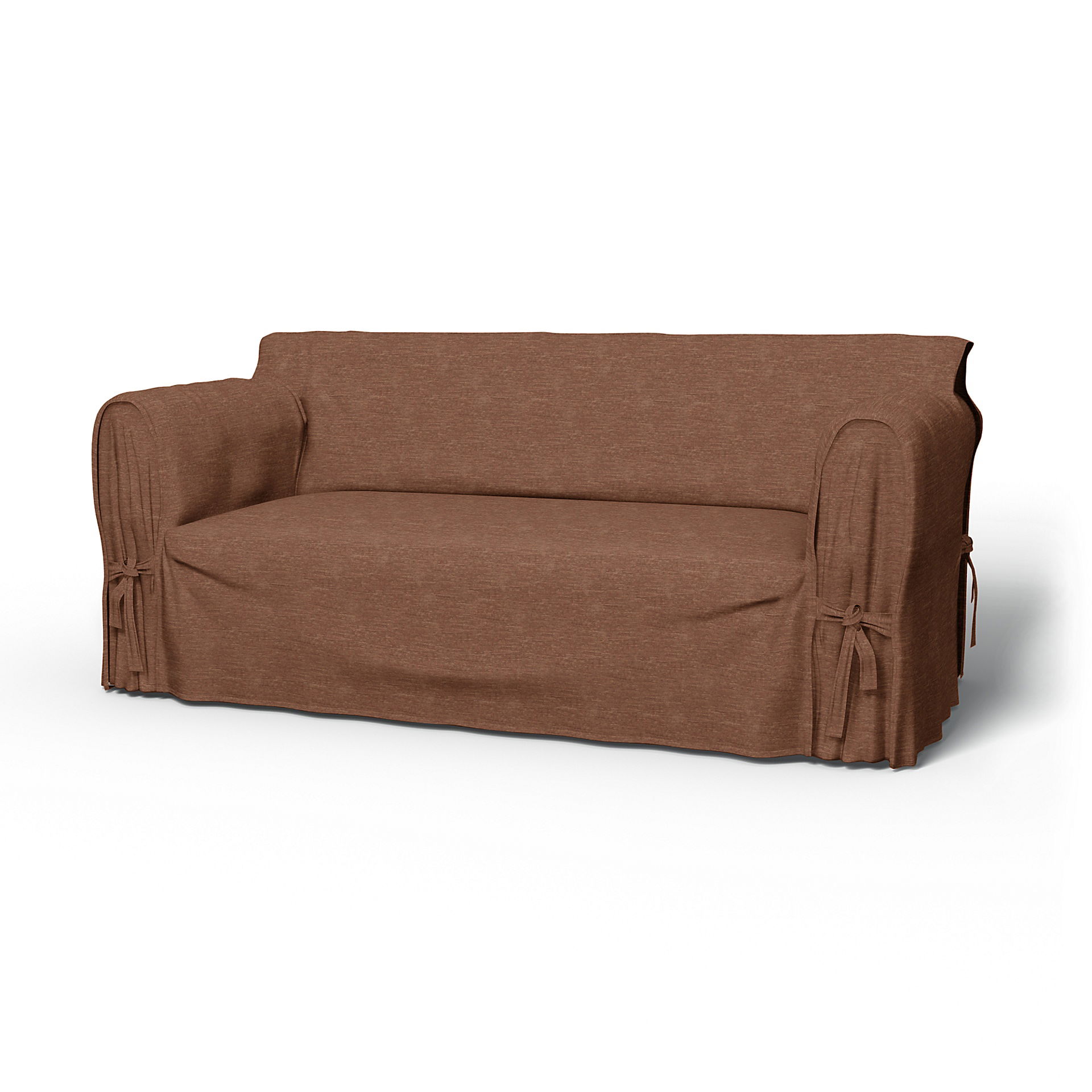 IKEA - Multi Fit 2.5 Seater Sofa Cover, Vintage Rose, Velvet - Bemz