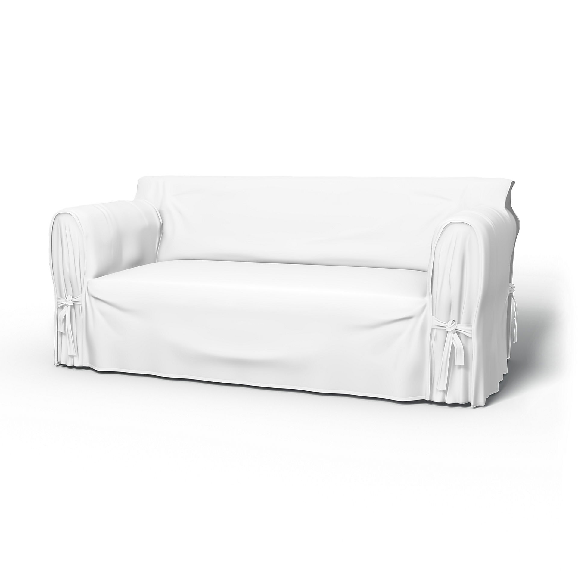 IKEA - Överdrag Multi Fit till 2,5-sitssoffa, Absolute White, Linne - Bemz