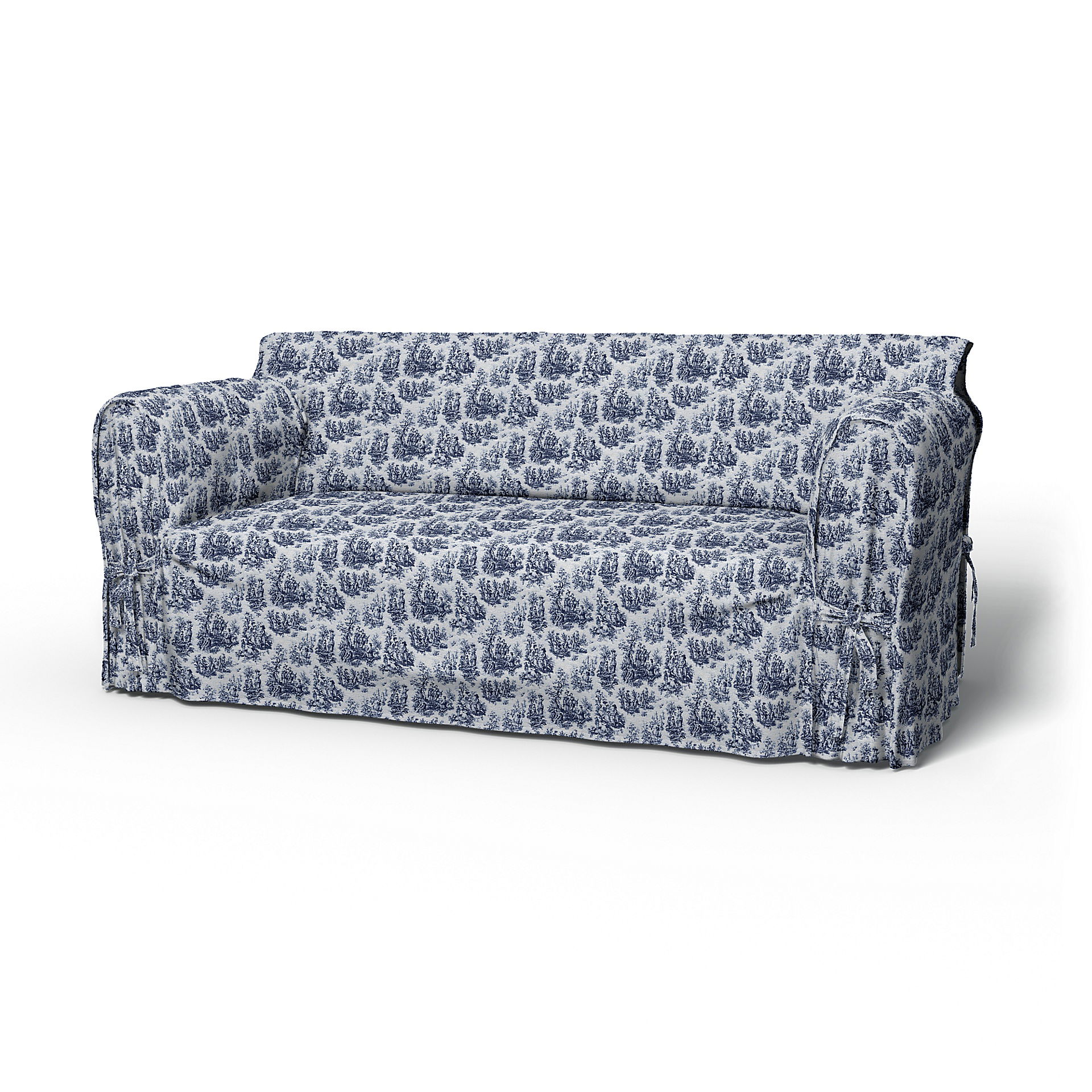 IKEA - Överdrag Multi Fit till 2,5-sitssoffa, Dark Blue, BOUCLÉ & TEXTUR - Bemz