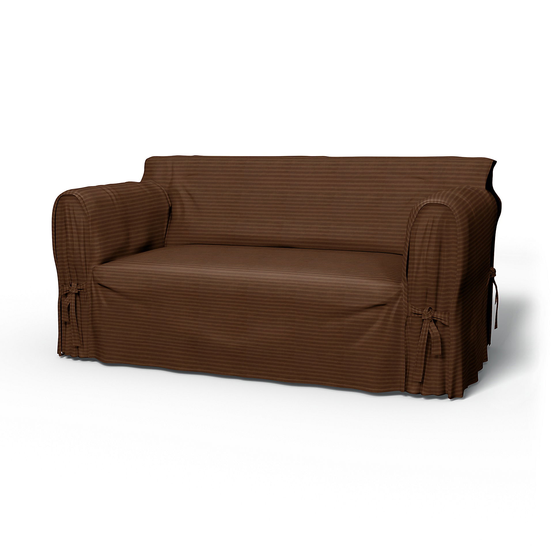 IKEA - Multi Fit 2 Seater Sofa Cover, Chocolate Brown, Corduroy - Bemz