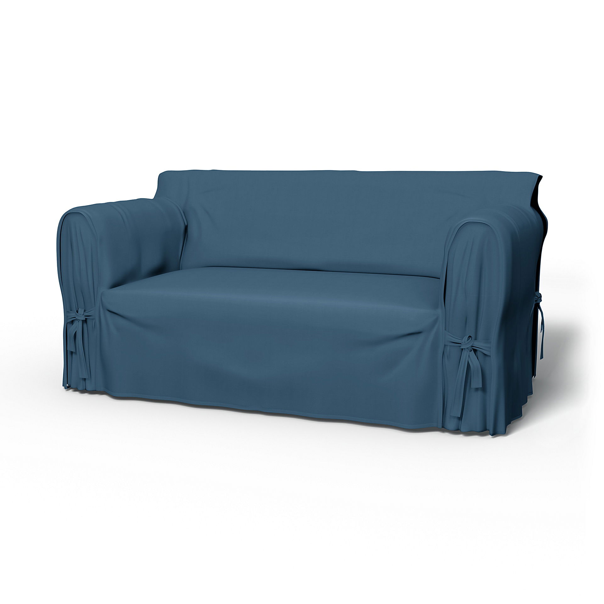 IKEA - Fodera per divano 2 posti Multi Fit, Real Teal, Cotone - Bemz