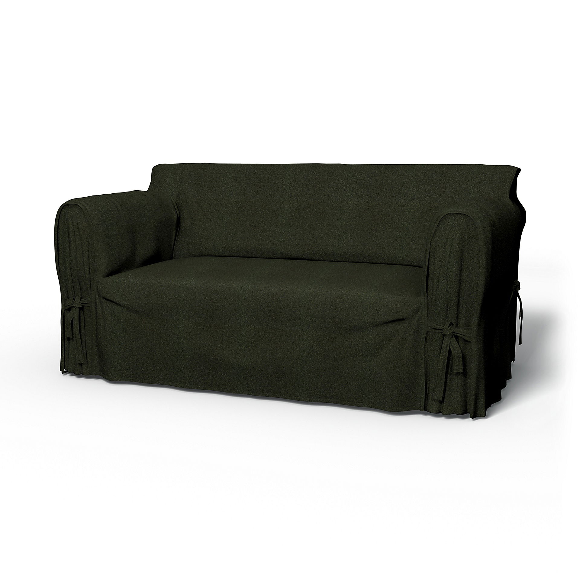 IKEA - Multi Fit 2 Seater Sofa Cover, Dark Moss Green, BEMZ NATURE'S PALETTE COLLECTION - Bemz