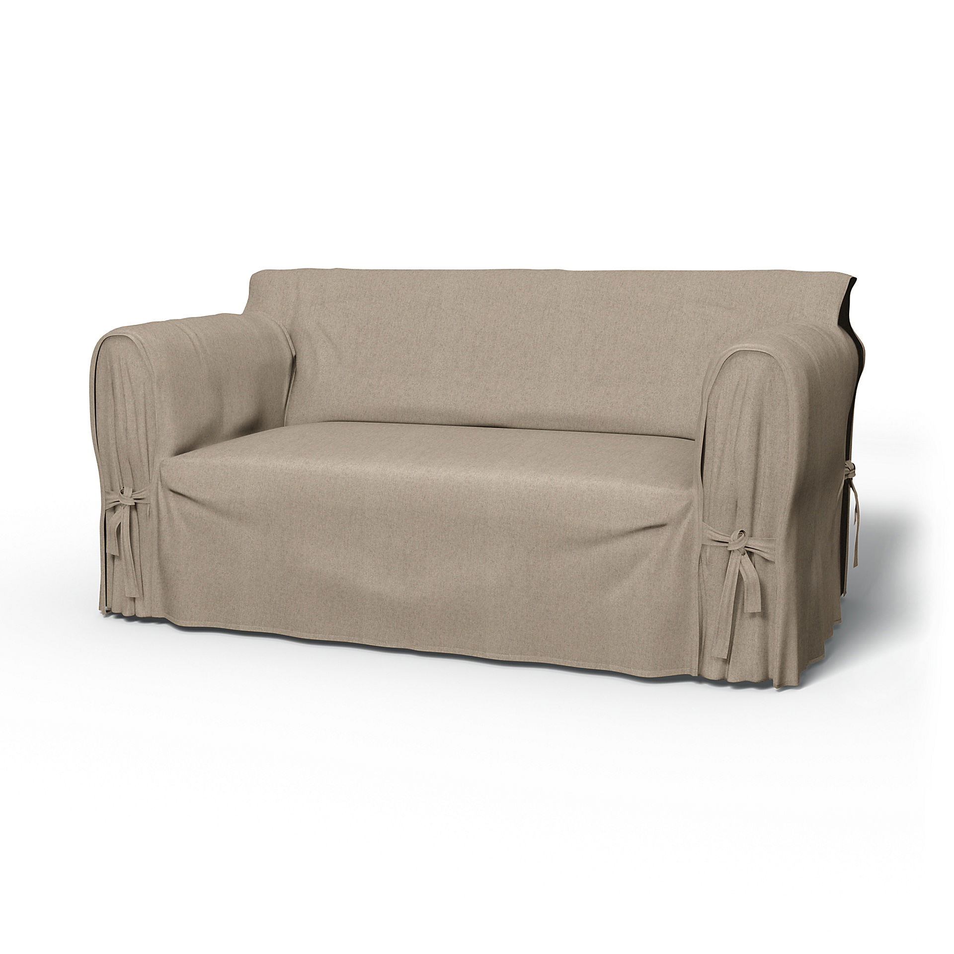 IKEA - Multi Fit 2 Seater Sofa Cover, Birch, Wool - Bemz