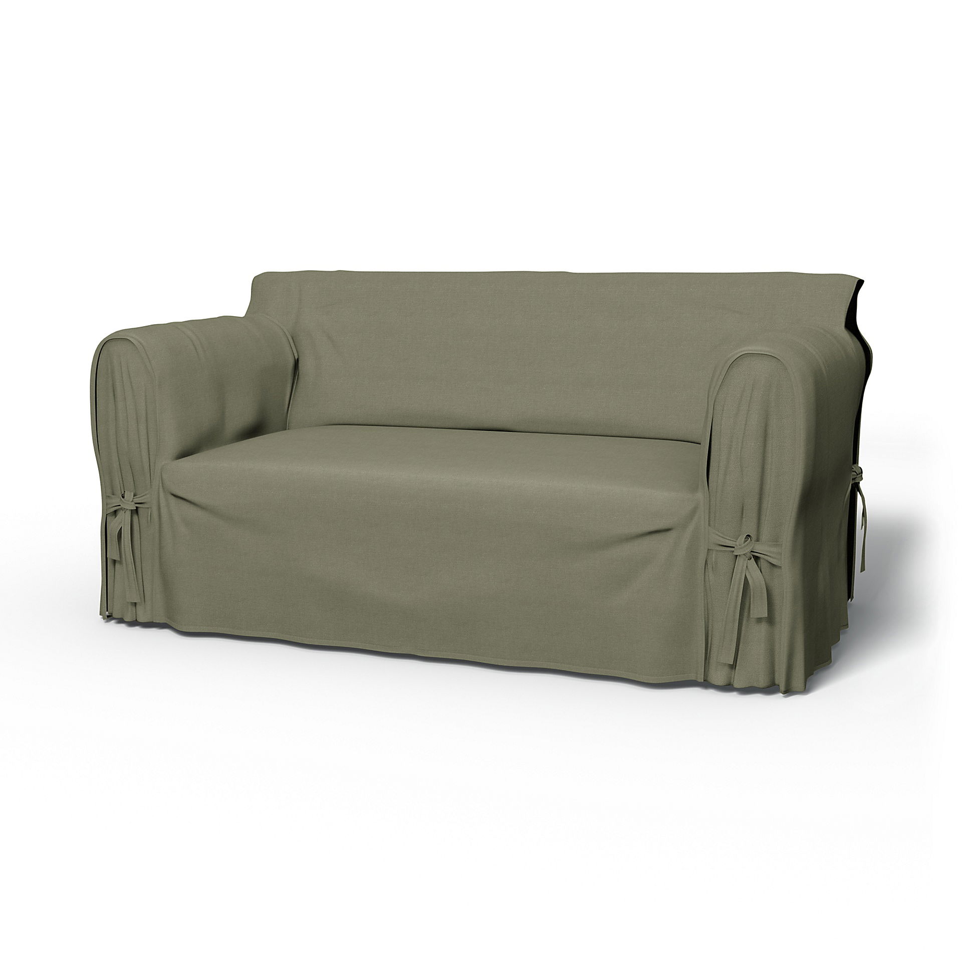 IKEA - Multi Fit 2 Seater Sofa Cover, Sage, Linen - Bemz