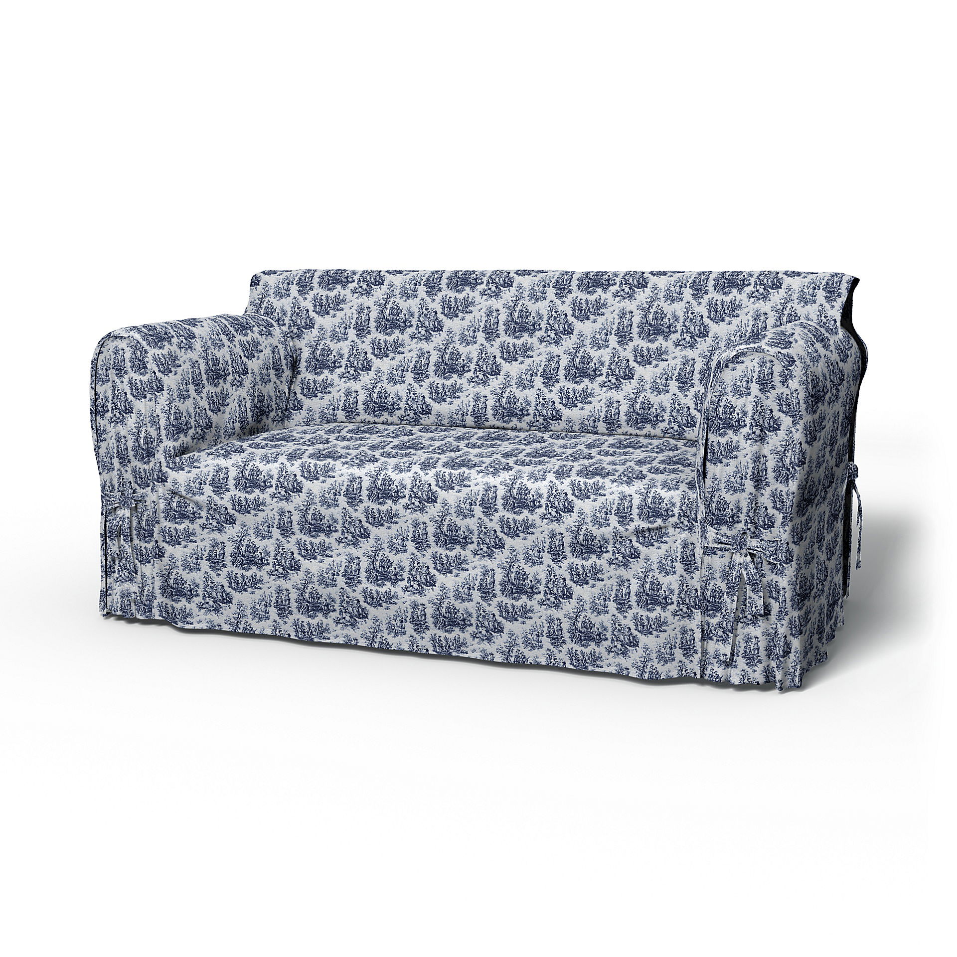 IKEA - Överdrag Multi Fit till 2-sitssoffa, Dark Blue, BOUCLÉ & TEXTUR - Bemz