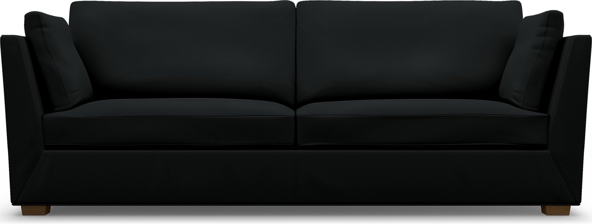 IKEA - Stockholm 3.5 Seater Sofa Cover, Jet Black, Cotton - Bemz