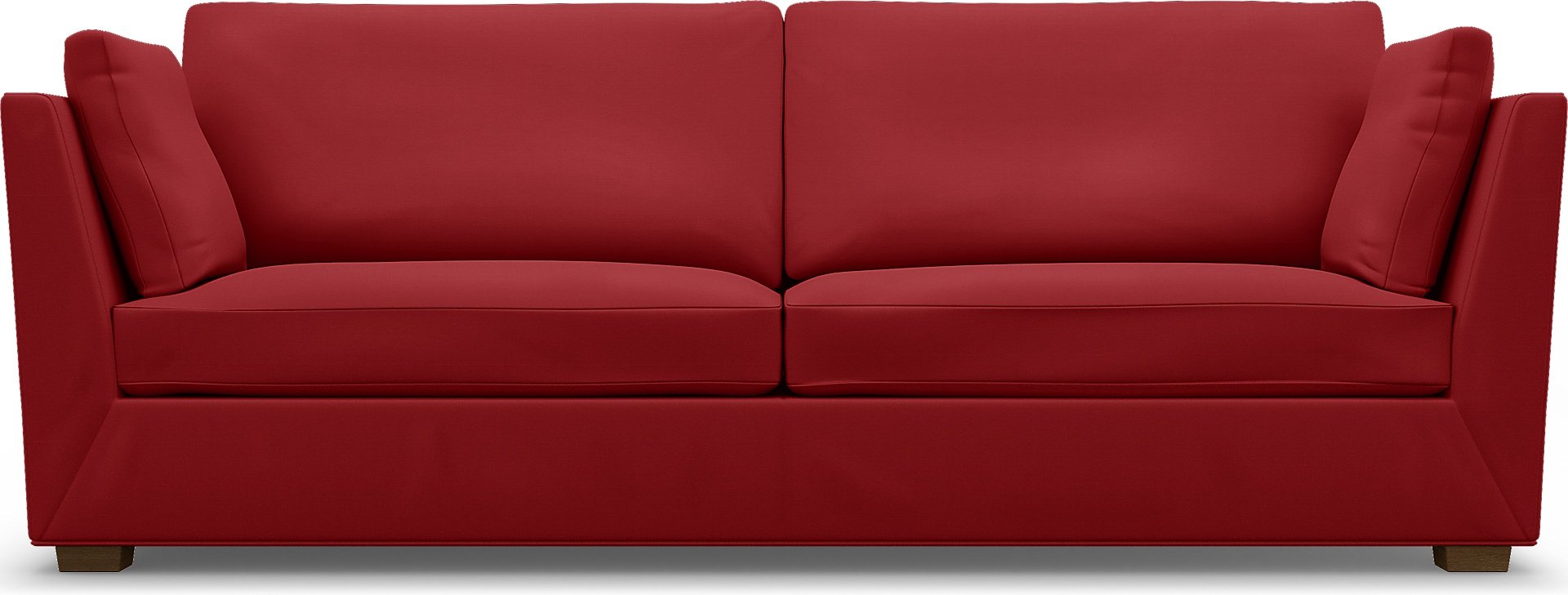 IKEA - Stockholm 3.5 Seater Sofa Cover, Scarlet Red, Cotton - Bemz