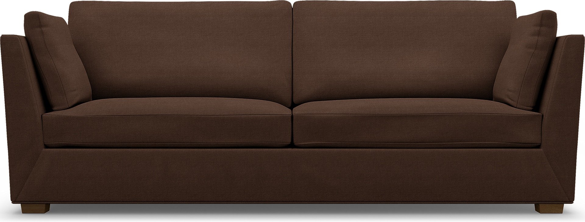 IKEA - Stockholm 3.5 Seater Sofa Cover, Chocolate, Linen - Bemz