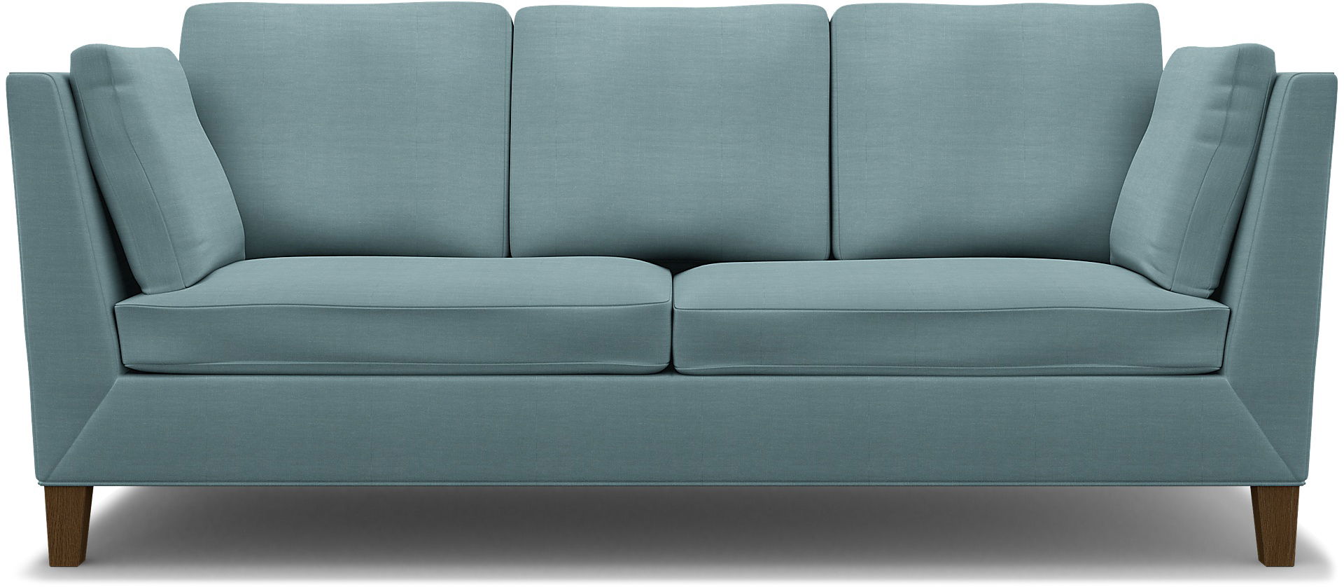 IKEA - Stockholm 3 Seater Sofa Cover , Dusty Blue, Linen - Bemz