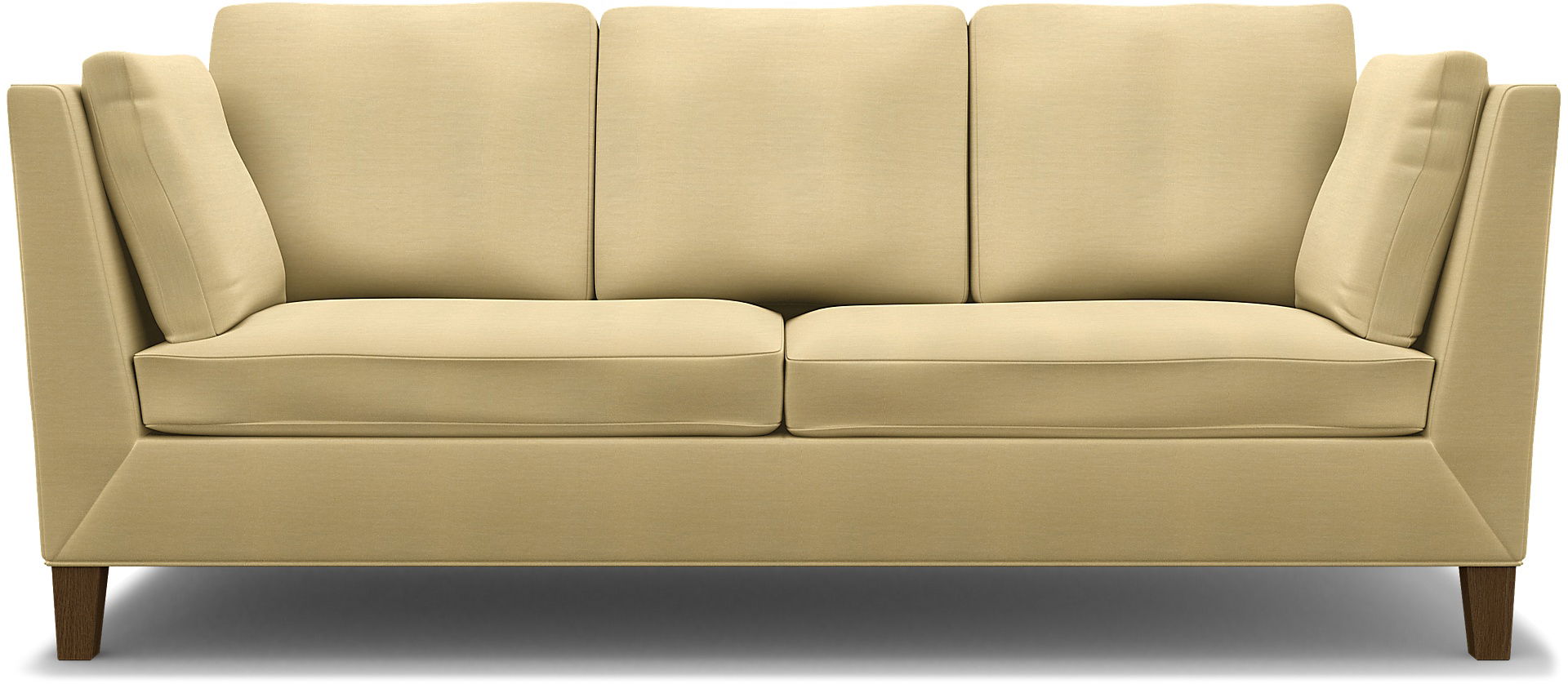 IKEA - Stockholm 3 Seater Sofa Cover , Soft Yellow, Linen - Bemz