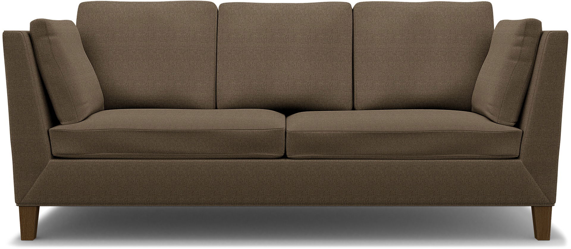 IKEA - Stockholm 3 Seater Sofa Cover , Dark Taupe, Bouclé & Texture - Bemz