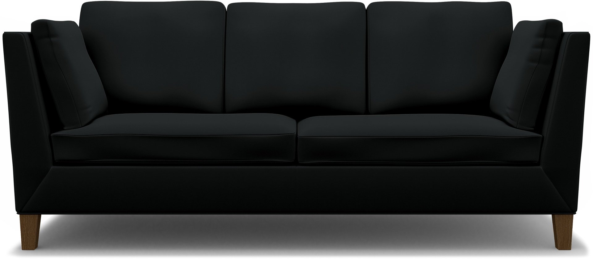 IKEA - Stockholm 3 Seater Sofa Cover , Jet Black, Cotton - Bemz