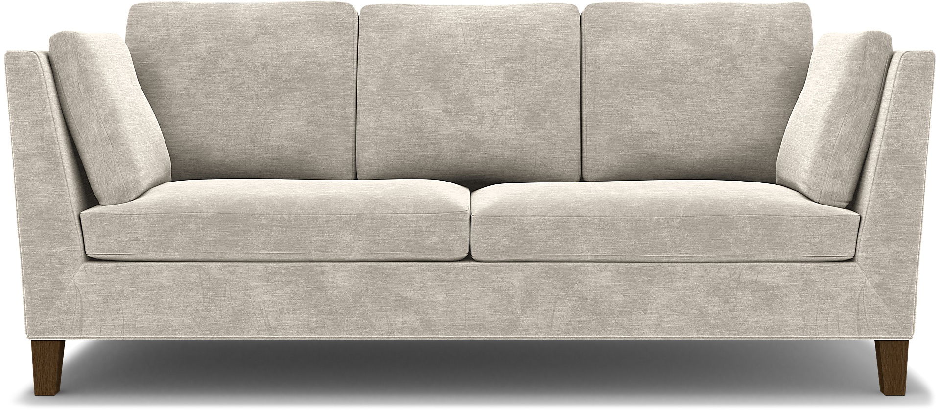 IKEA - Stockholm 3 Seater Sofa Cover , Natural White, Velvet - Bemz
