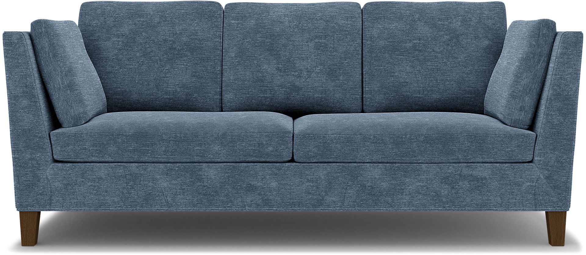 IKEA - Stockholm 3 Seater Sofa Cover , Mineral Blue, Velvet - Bemz