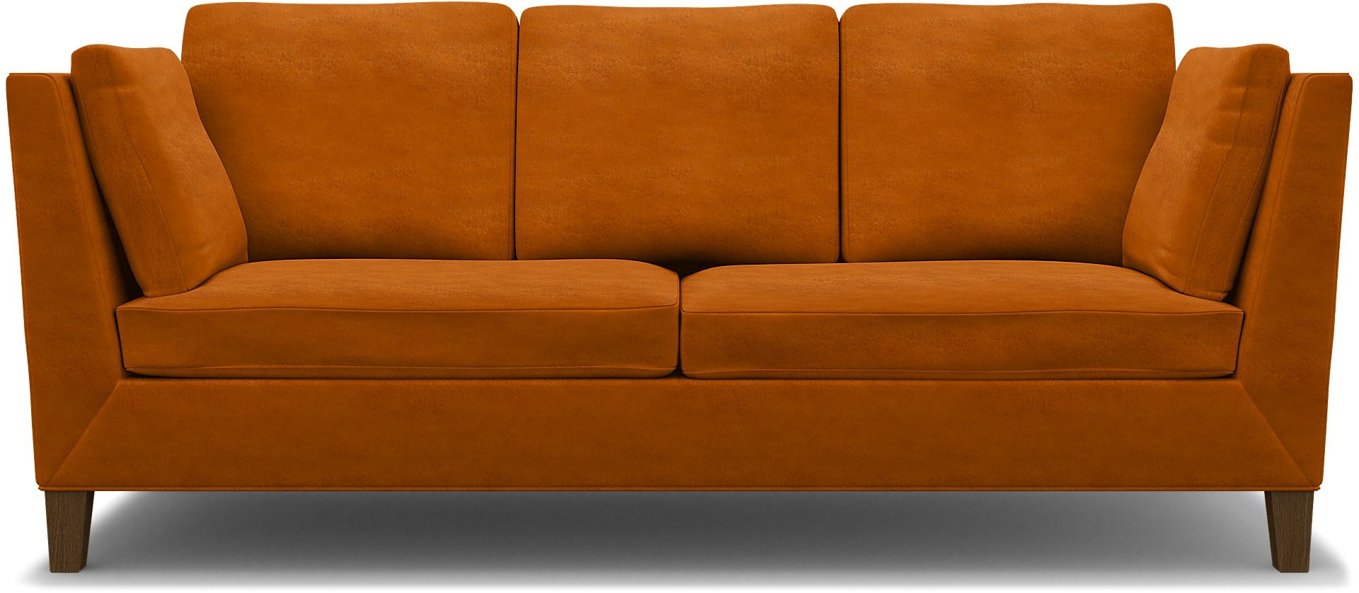 IKEA - Stockholm 3 Seater Sofa Cover , Cognac, Velvet - Bemz