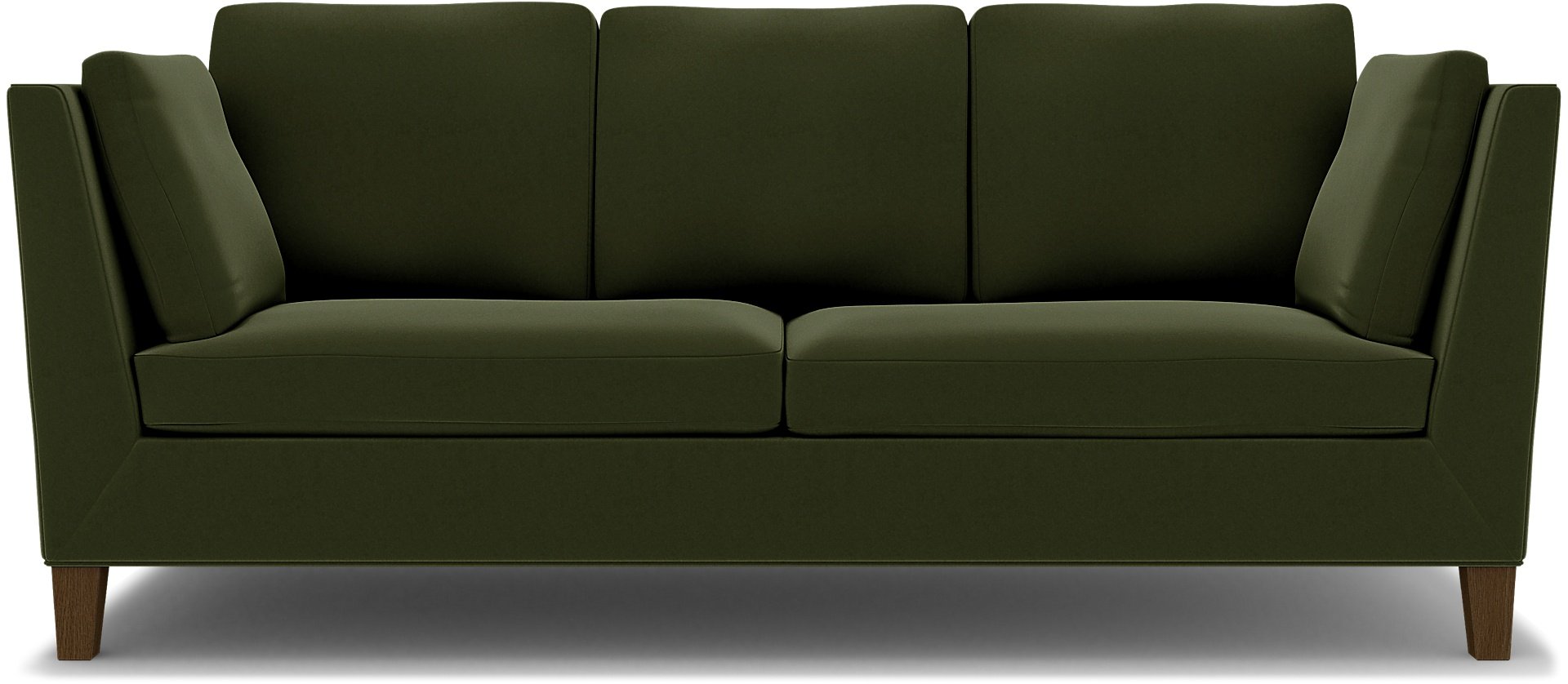 IKEA - Stockholm 3 Seater Sofa Cover , Moss, Velvet - Bemz