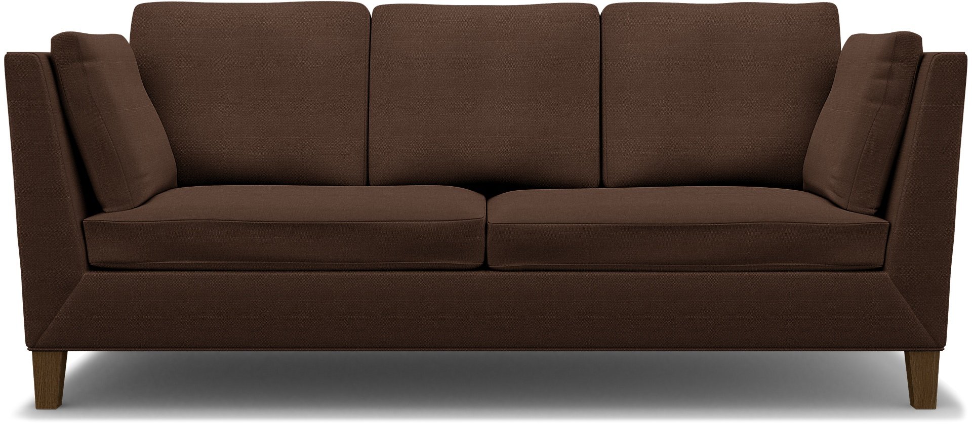 IKEA - Stockholm 3 Seater Sofa Cover , Chocolate, Linen - Bemz