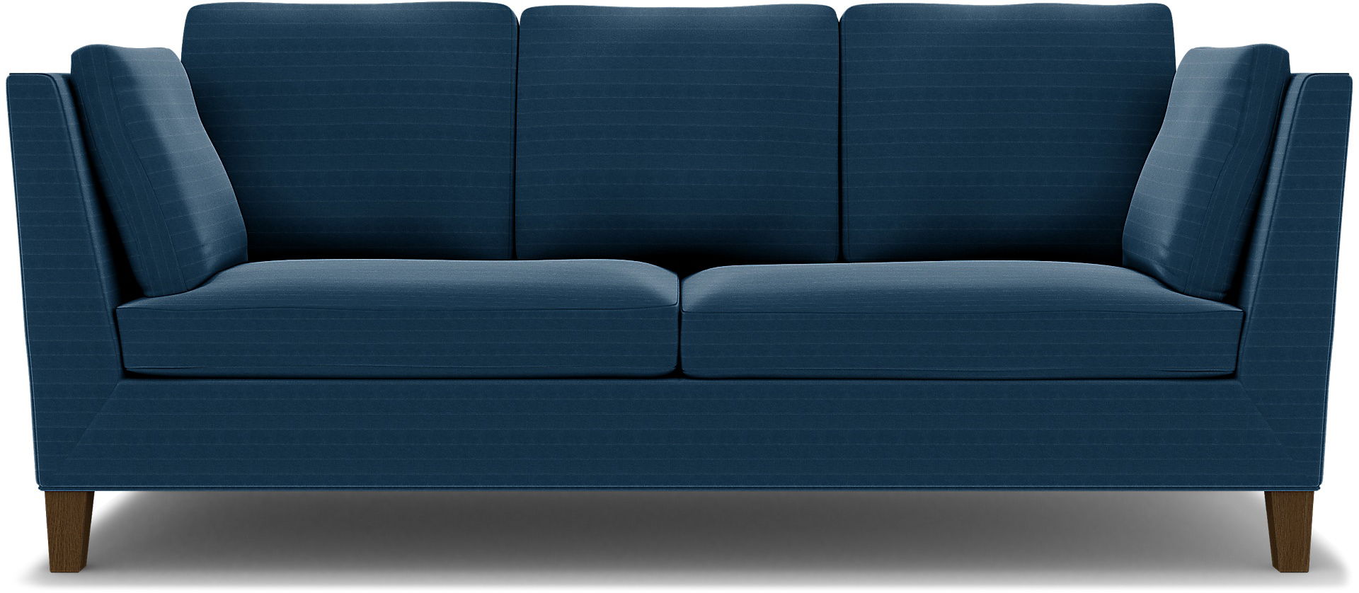 IKEA - Stockholm 3 Seater Sofa Cover , Denim Blue, Velvet - Bemz