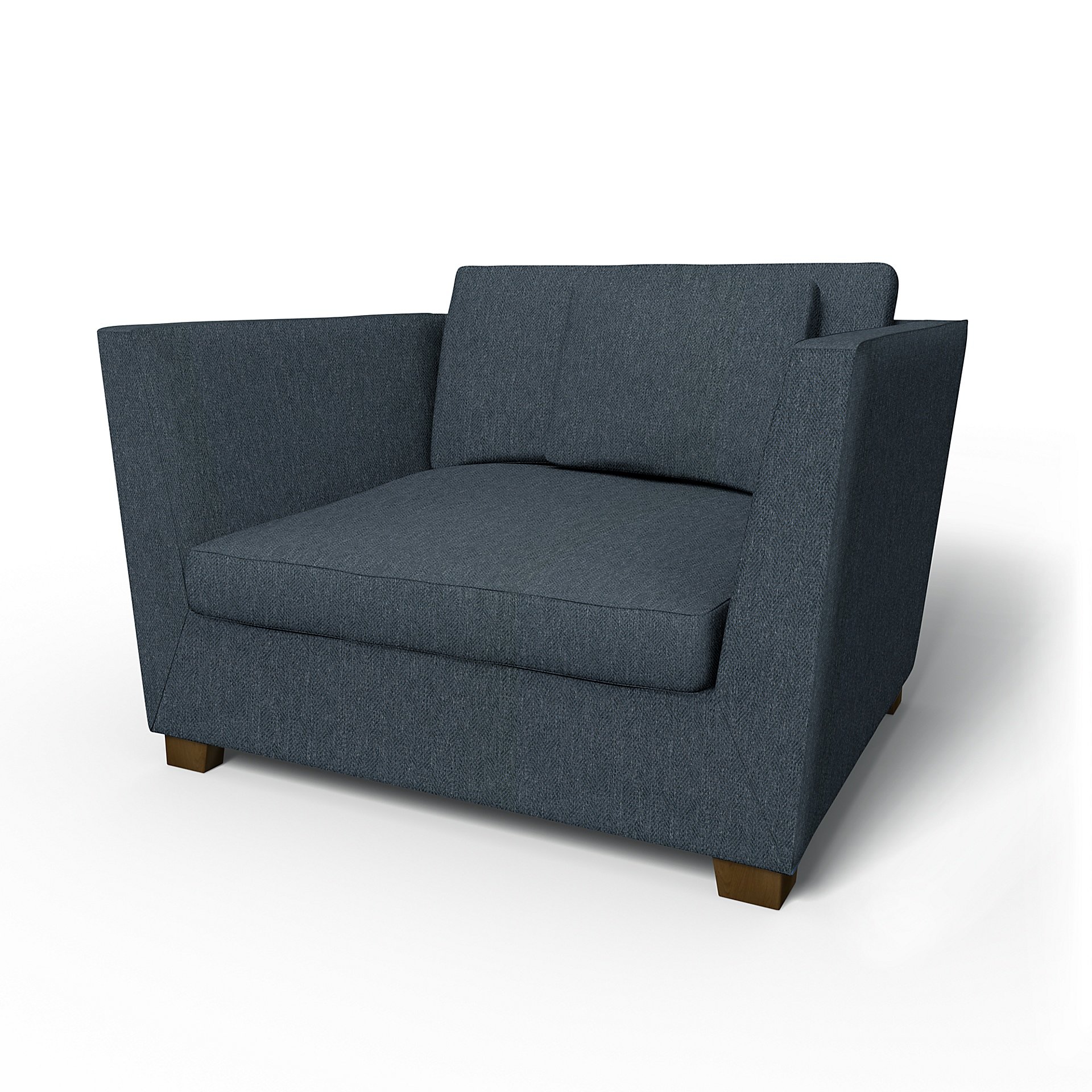 IKEA - Stockholm Armchair Cover, Denim, Boucle & Texture - Bemz