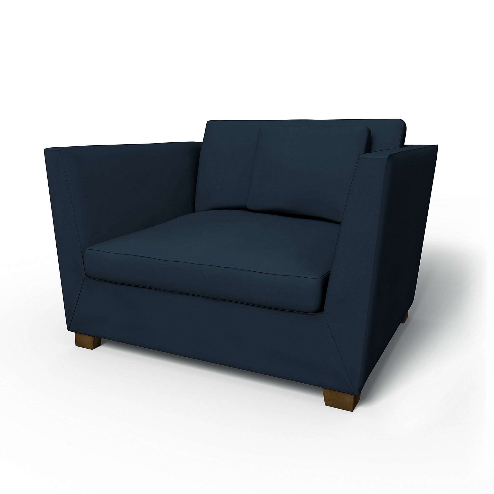 IKEA - Stockholm Armchair Cover, Navy Blue, Cotton - Bemz
