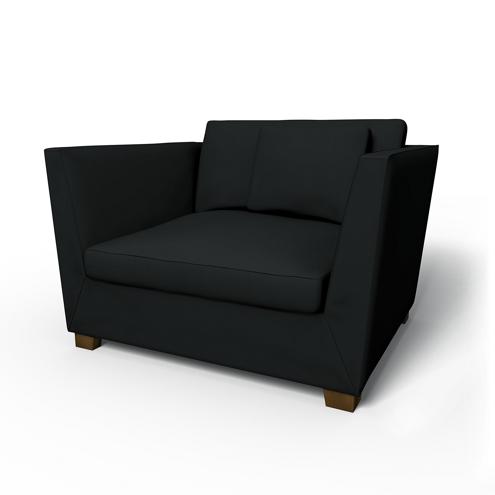 IKEA - Stockholm Armchair Cover, Jet Black, Cotton - Bemz