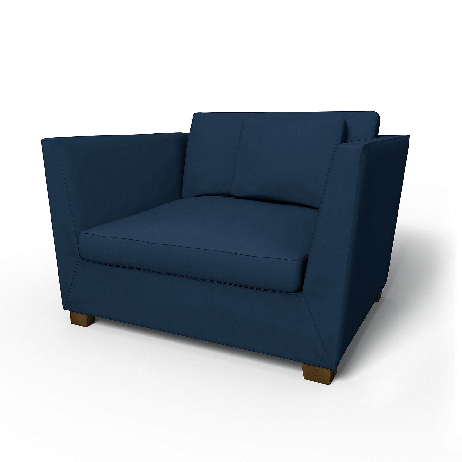 IKEA - Stockholm Armchair Cover, Deep Navy Blue, Cotton - Bemz